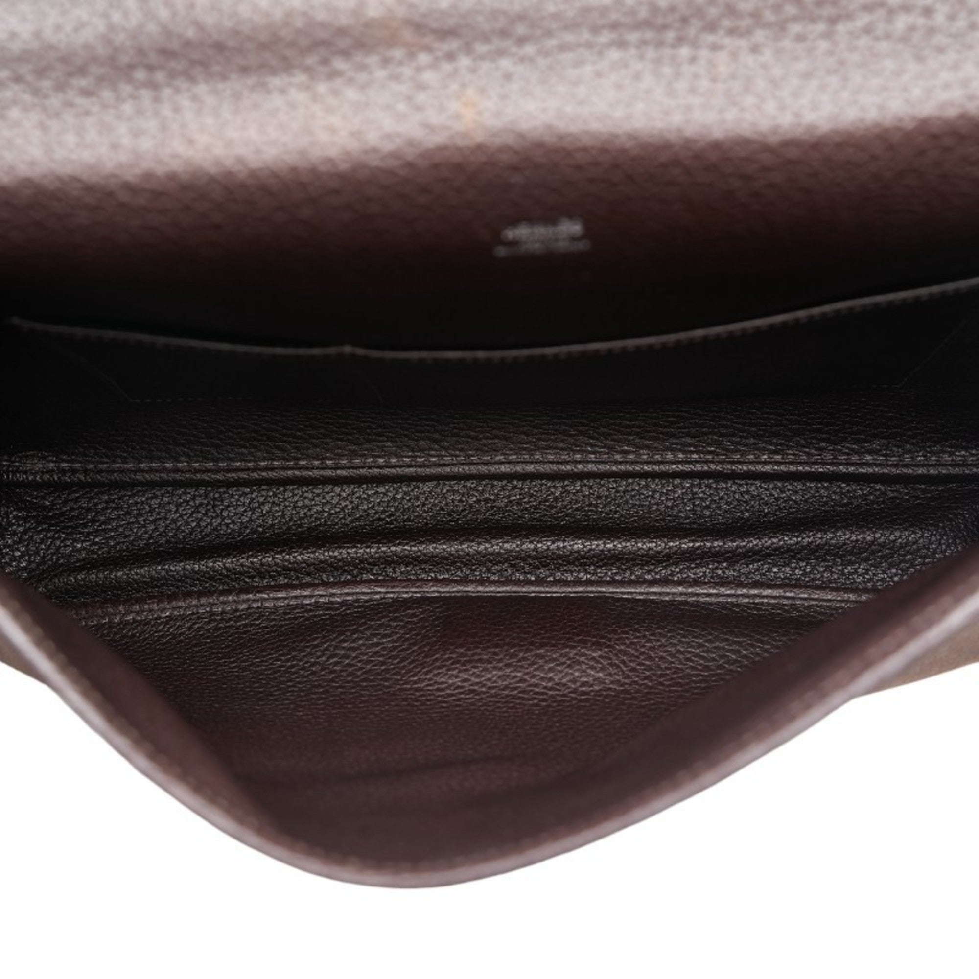 Hermes Brown Canvas Leather Handbag Shoulder Bag (Pre-Owned)