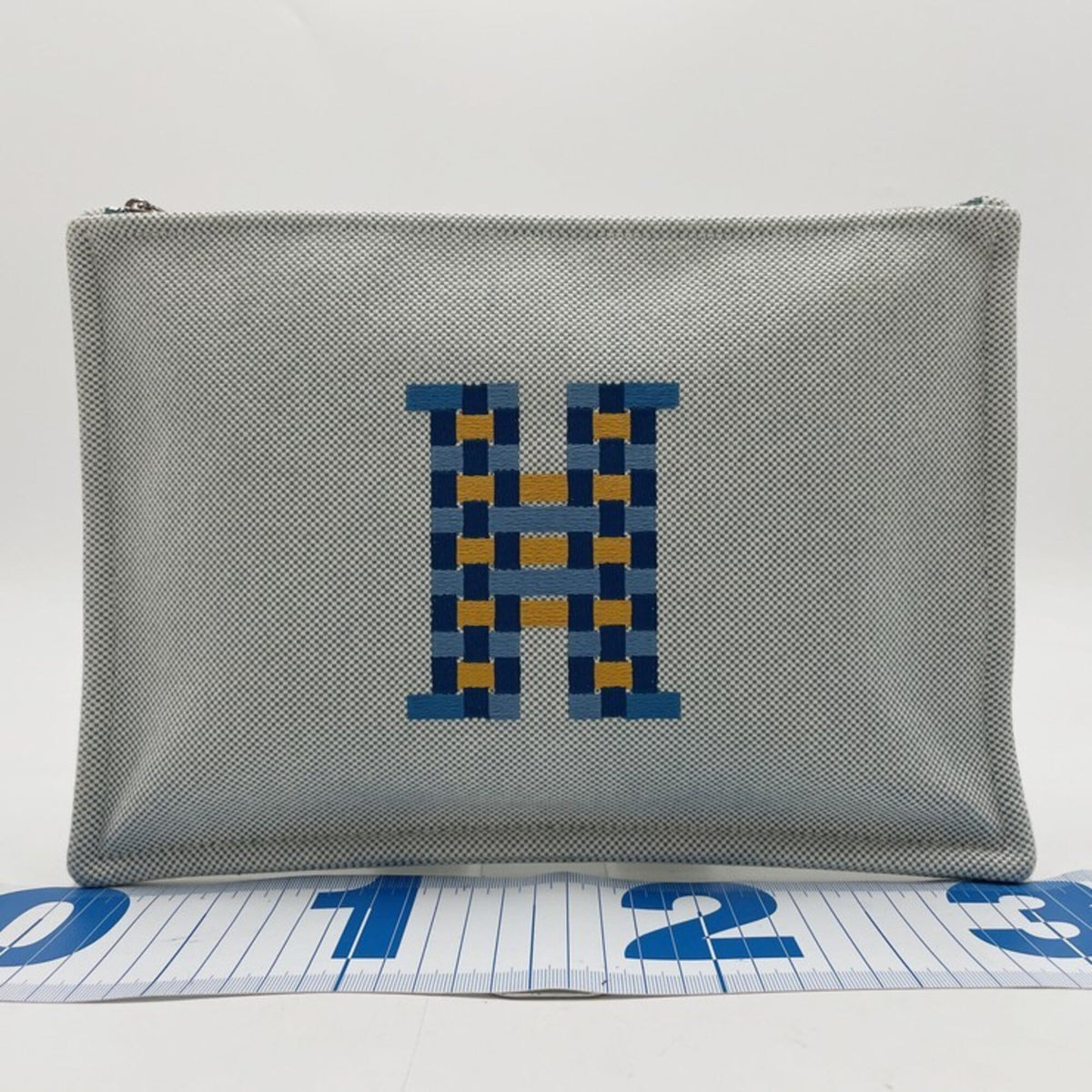 Hermes Blue Toile H Pouch (Pre-Owned)