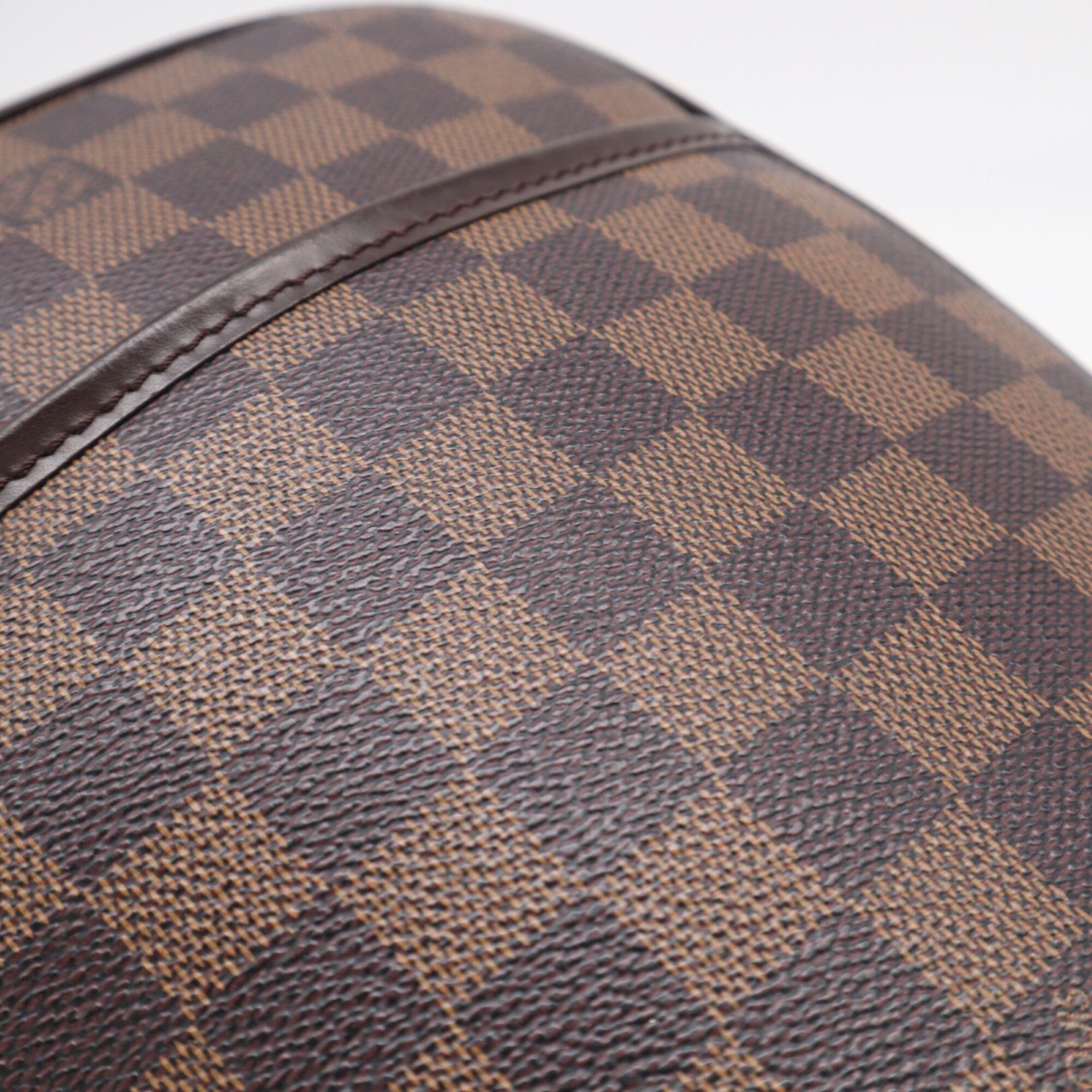 Louis Vuitton Beige Brown Damier Canvas Leather Coated Canvas Shoulder Bag (Pre-Owned)