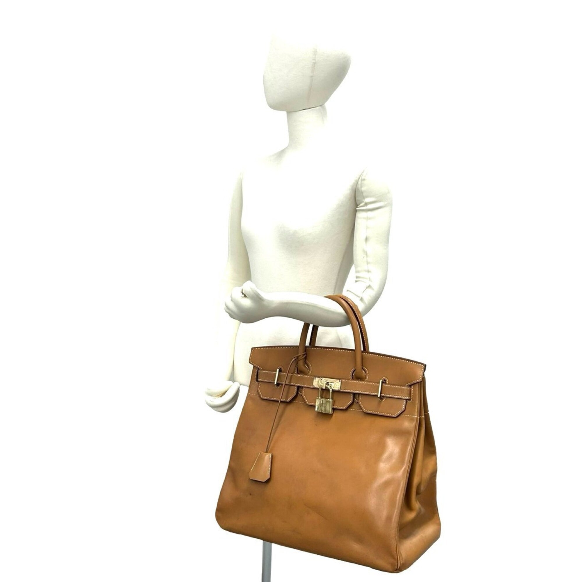 Hermes Brown Vache Leather Handbag (Pre-Owned)