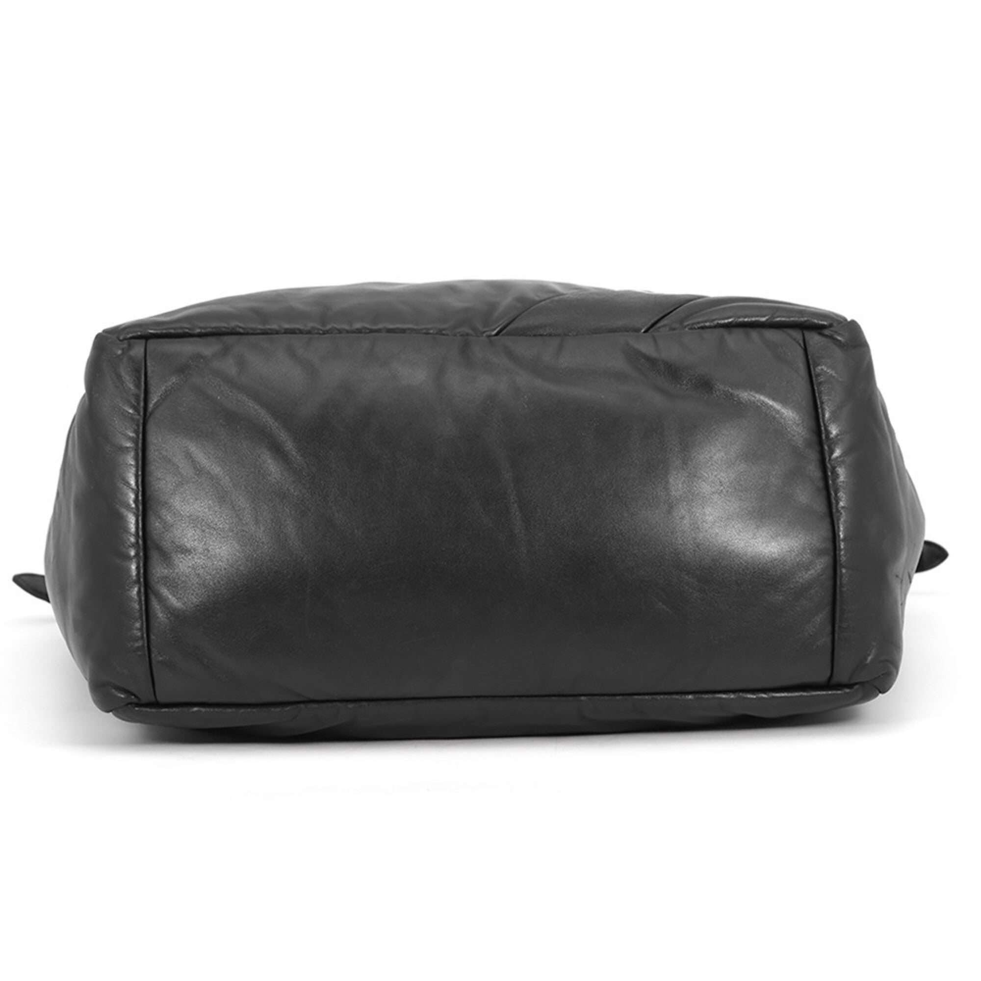 Prada Black Leather Handbag Tote Bag (Pre-Owned)