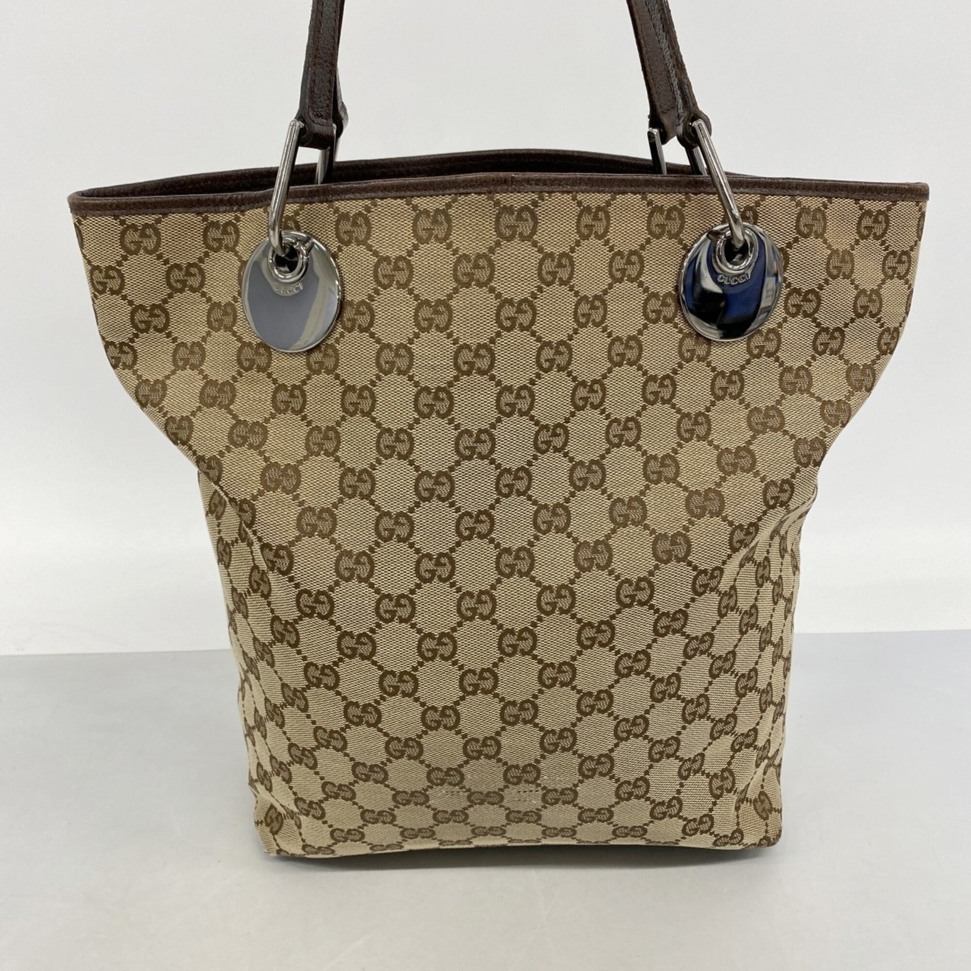 Gucci Brown Canvas Tote Bag (Pre-Owned)