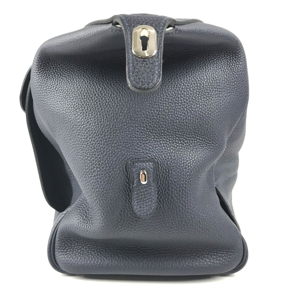 Hermes Navy Togo Leather Boston Bag Handbag Shoulder Bag (Pre-Owned)