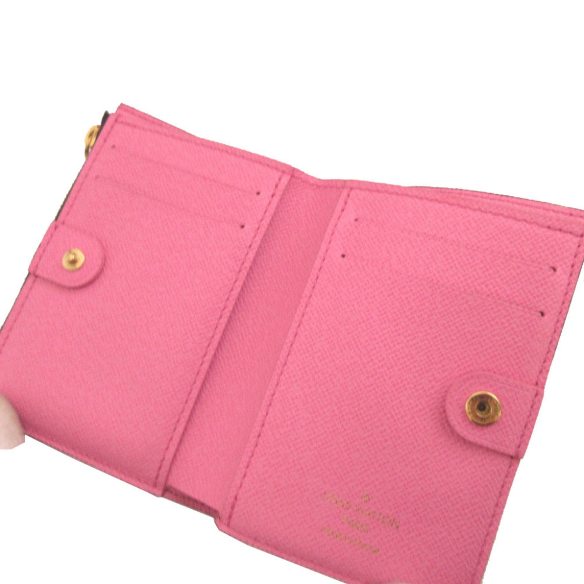 Louis Vuitton Brown Monogram Pink Monogram Wallet (Bi-Fold) (Pre-Owned)