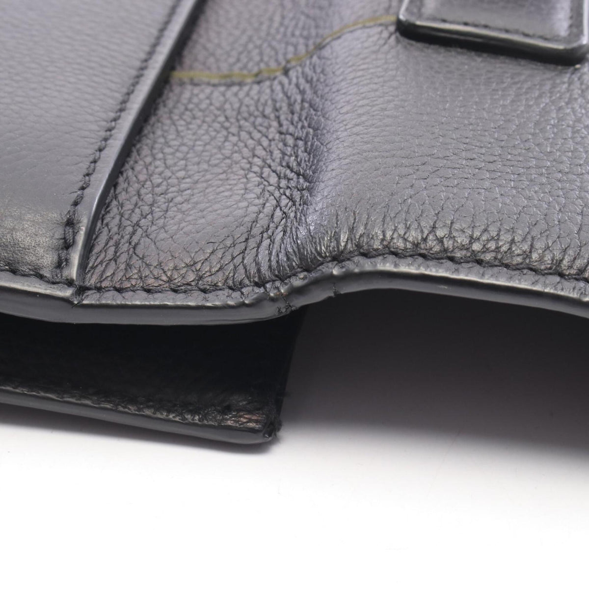 Christian Dior Black Leather Briefcase Handbag (Pre-Owned)