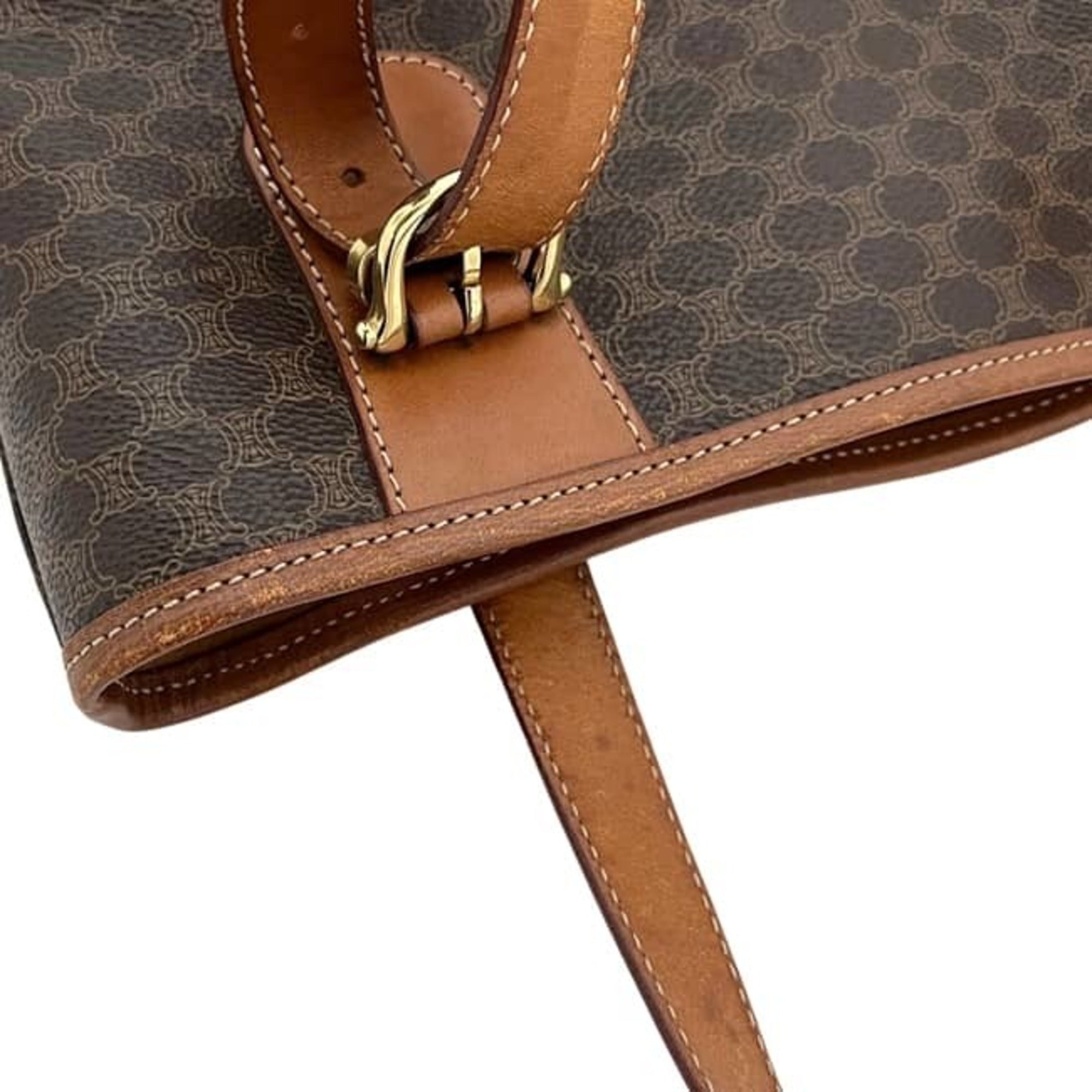 Celine Brown Pvc Leather Tote Bag (Pre-Owned)