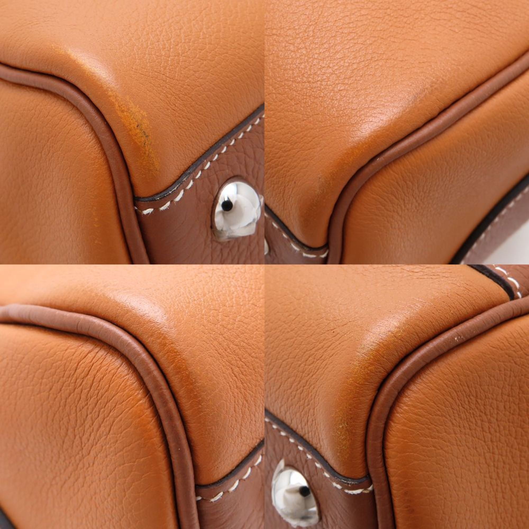Hermes Toffee Taurillon Clemence Leather Shoulder Bag (Pre-Owned)