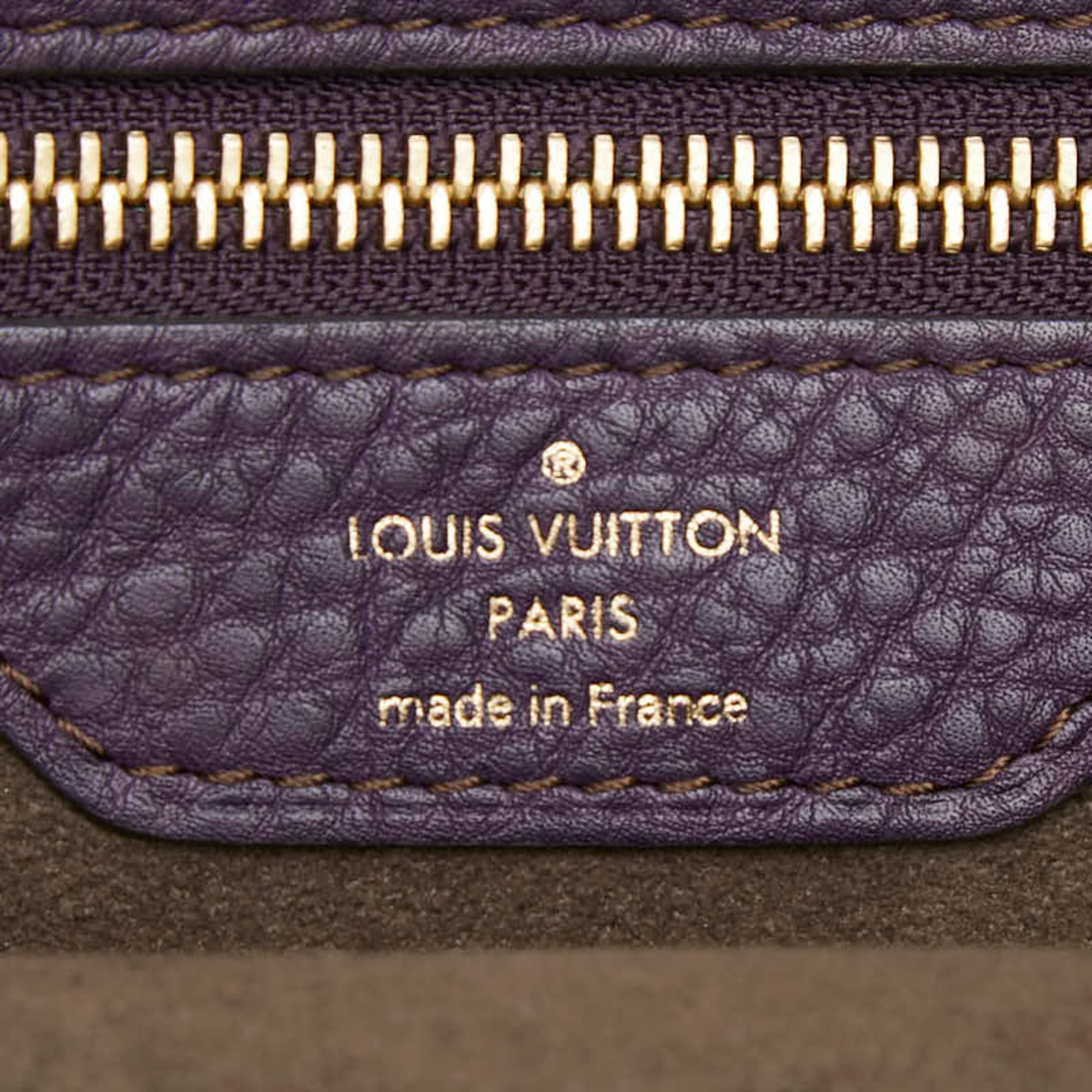 Louis Vuitton Purple Leather Handbag Shoulder Bag (Pre-Owned)