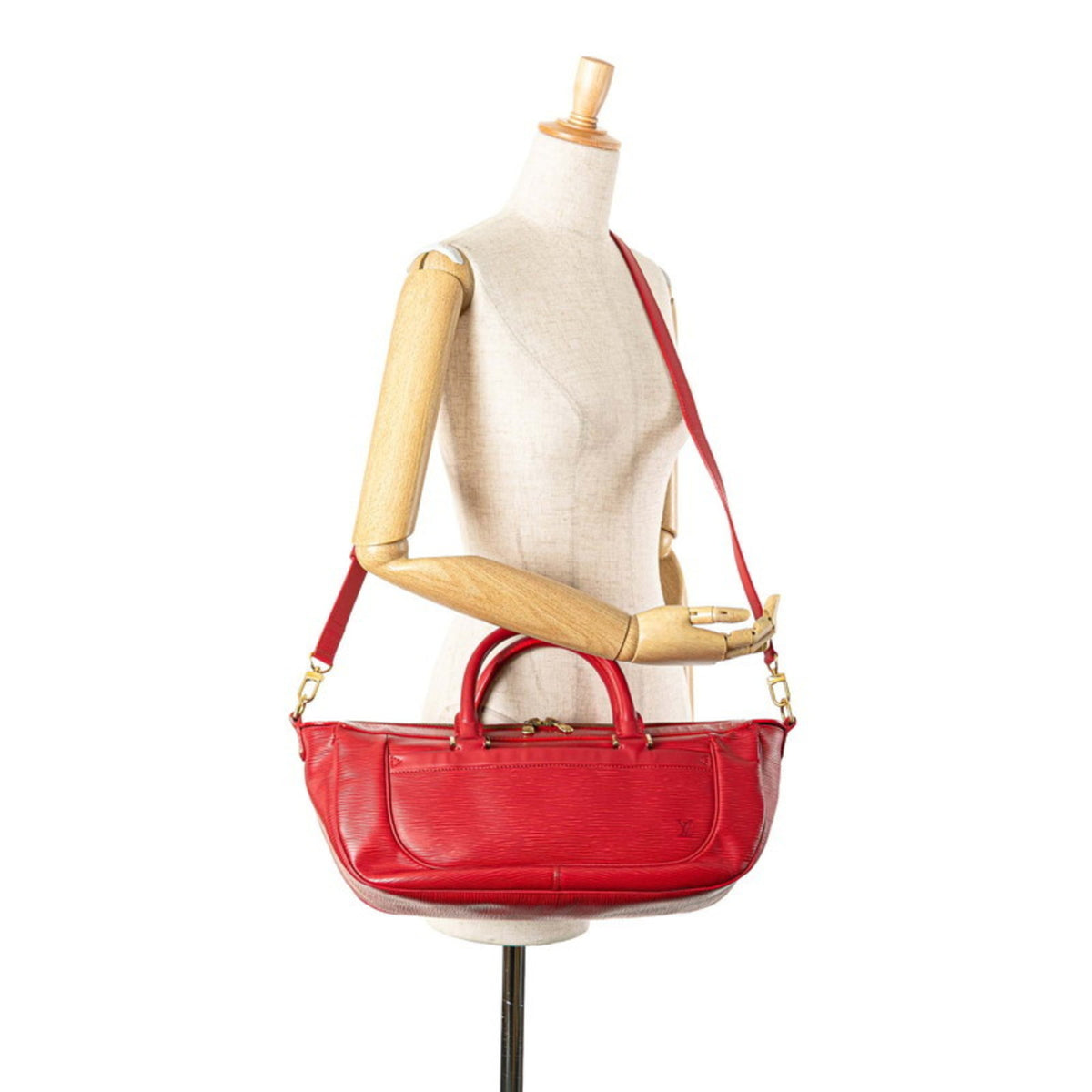 Louis Vuitton Red Color Rouge Leather Handbag Shoulder Bag (Pre-Owned)