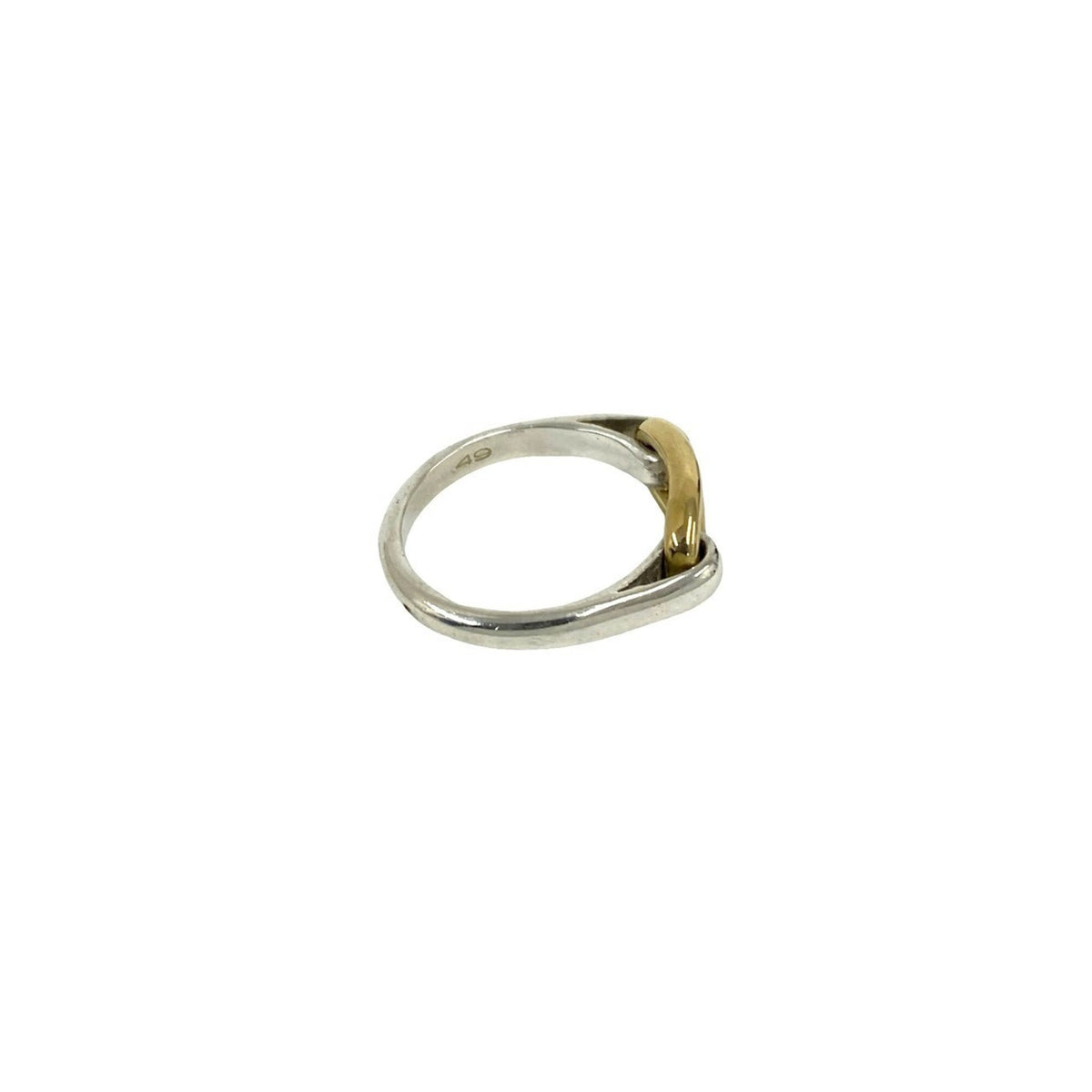 Hermes Gold Silver Yellow Gold (18K) Silver 925 Band Ring (Pre-Owned)