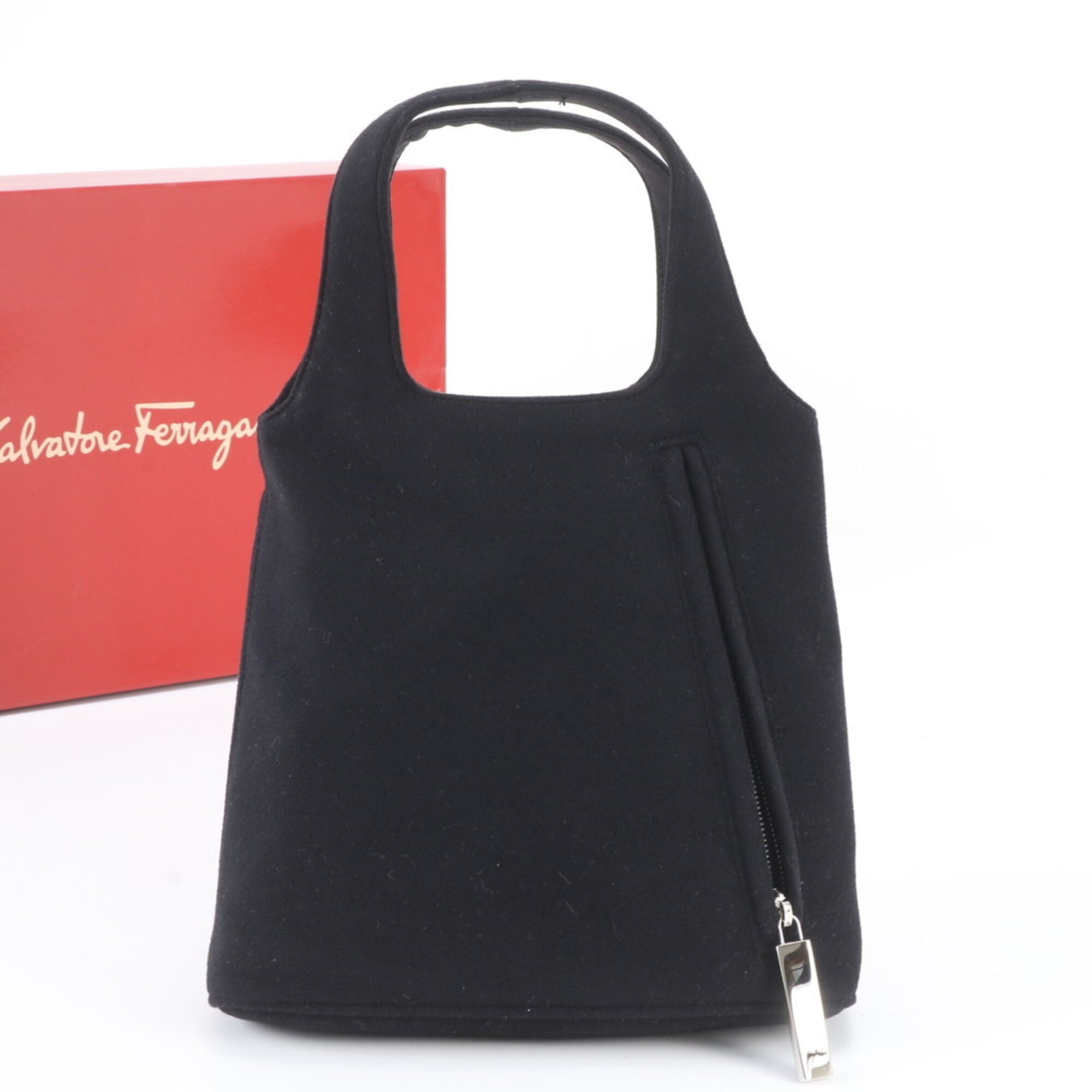 Salvatore Ferragamo Black Handbag Tote Bag (Pre-Owned)