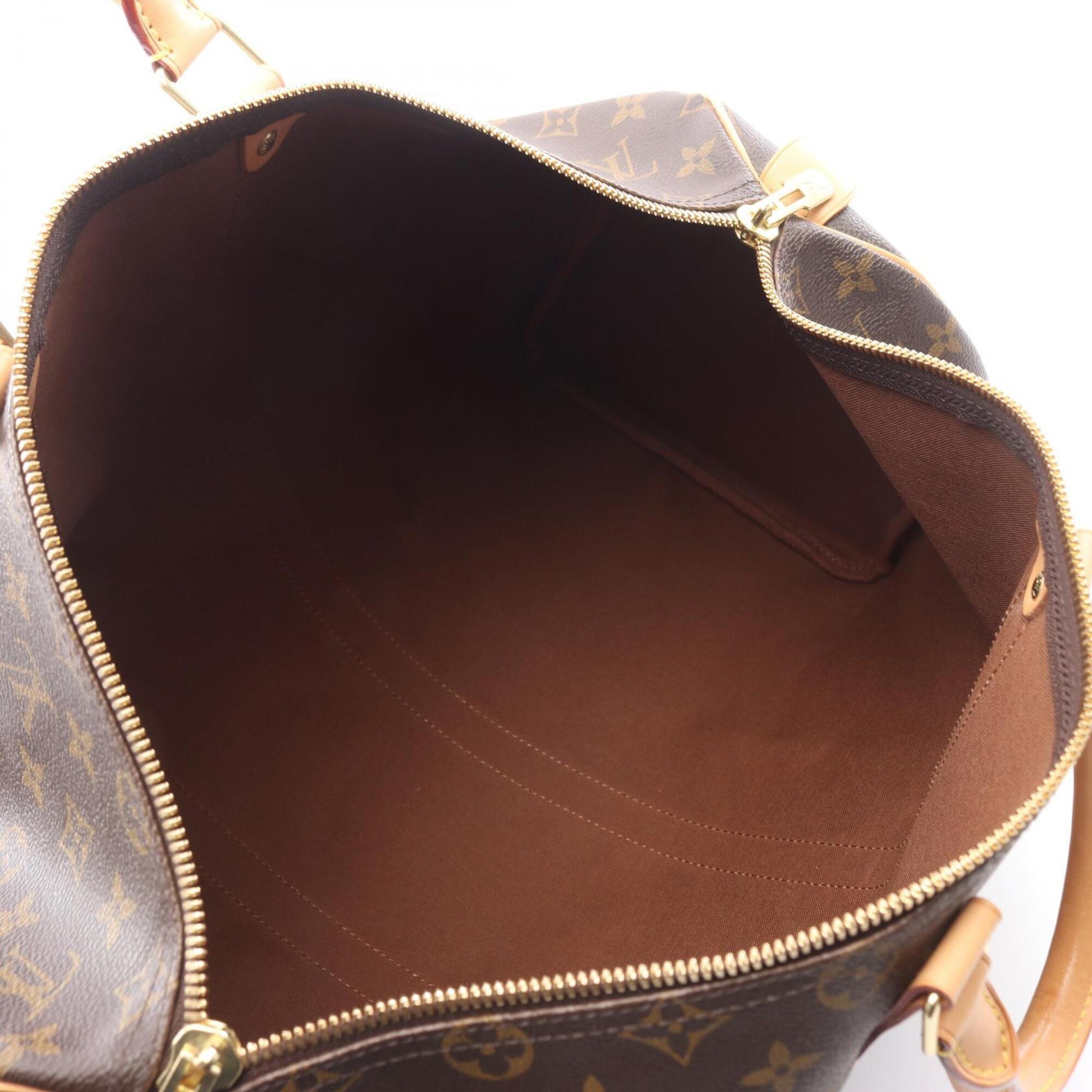 Louis Vuitton Brown Monogram Pvc Coated Canvas Leather Boston Bag Handbag (Pre-Owned)