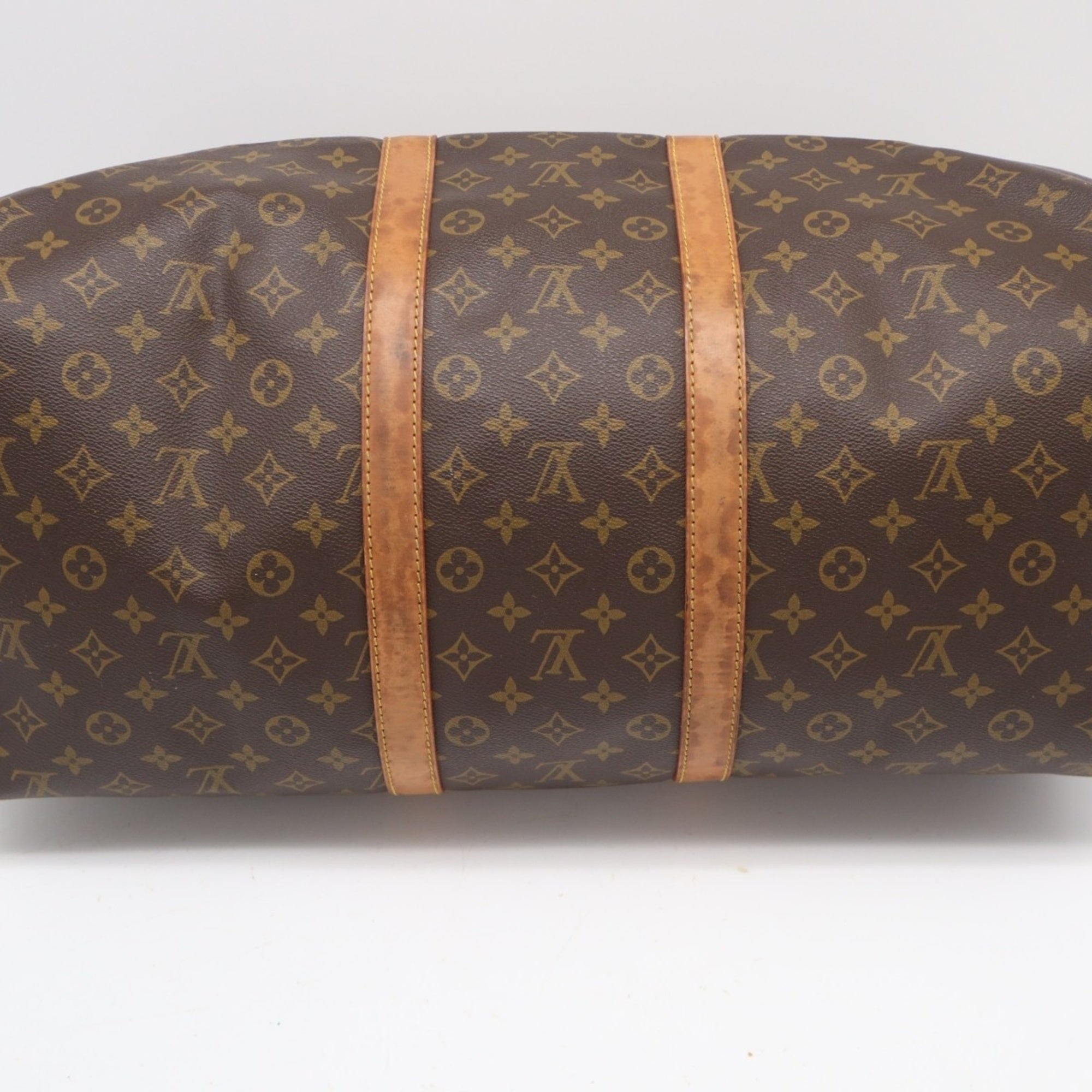 Louis Vuitton Monogram Brown Coated Canvas Leather Boston Bag (Pre-Owned)