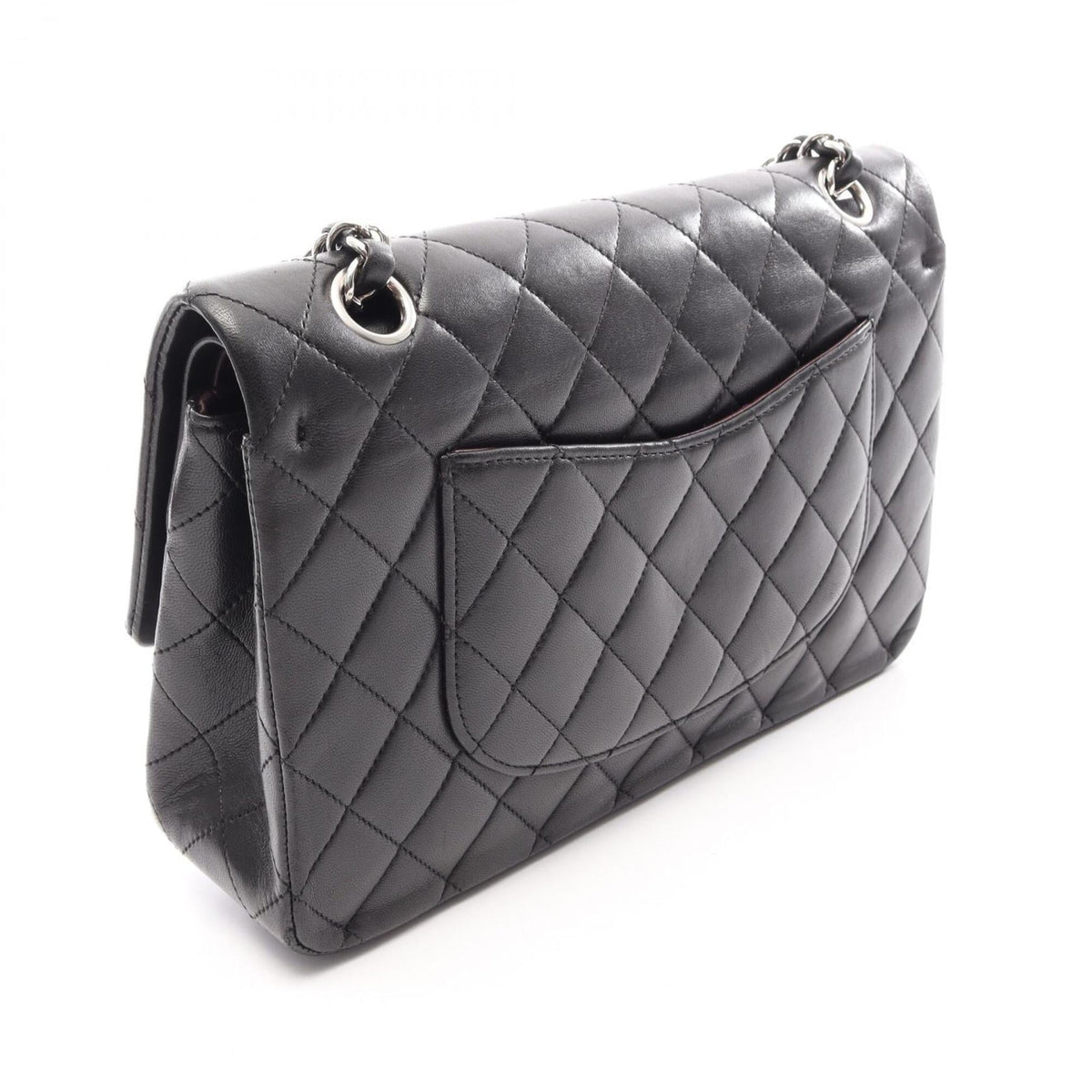 Chanel Black Leather Handbag Shoulder Bag (Pre-Owned)