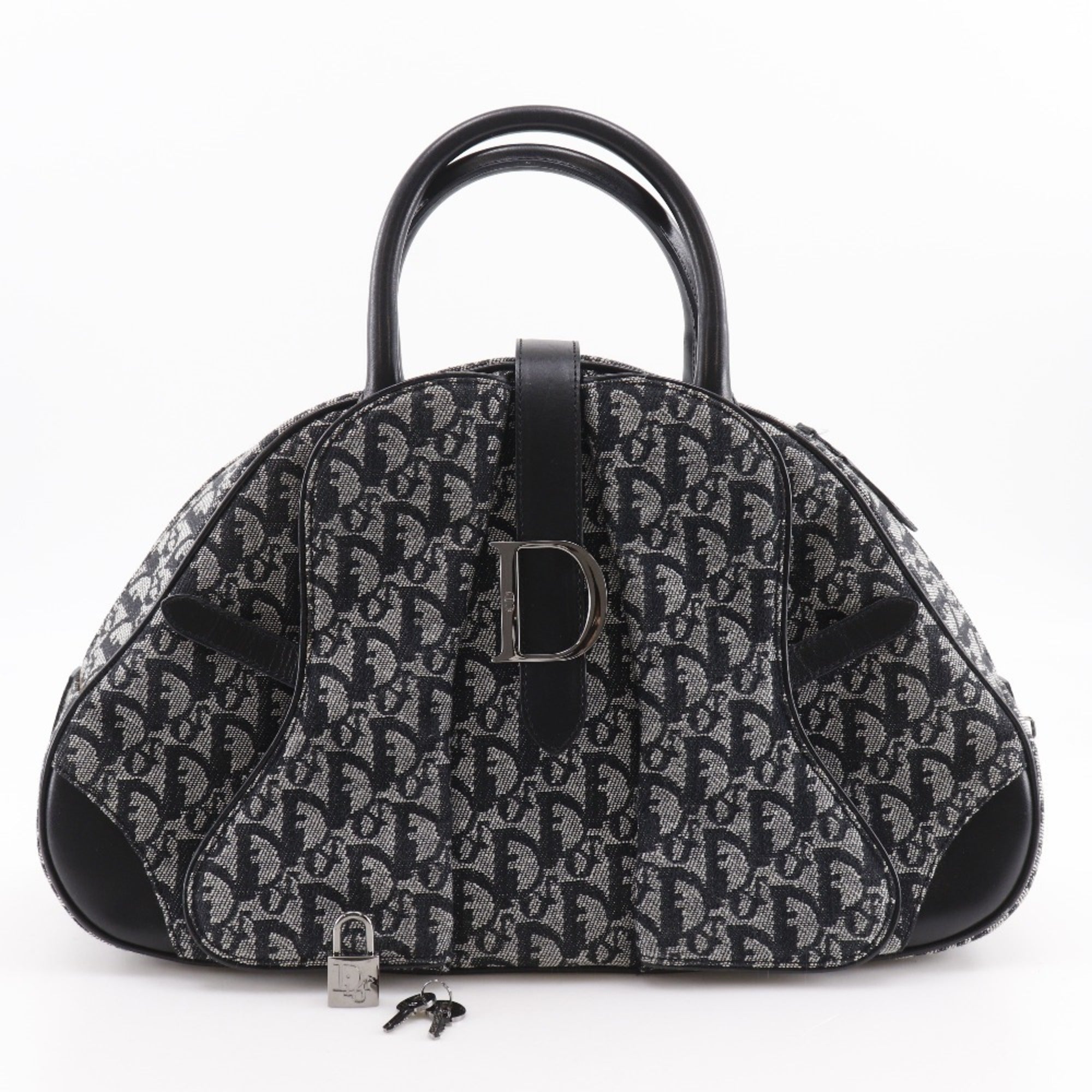 Christian Dior Trotter Navy Trotter Handbag Saddle Bag (Pre-Owned)