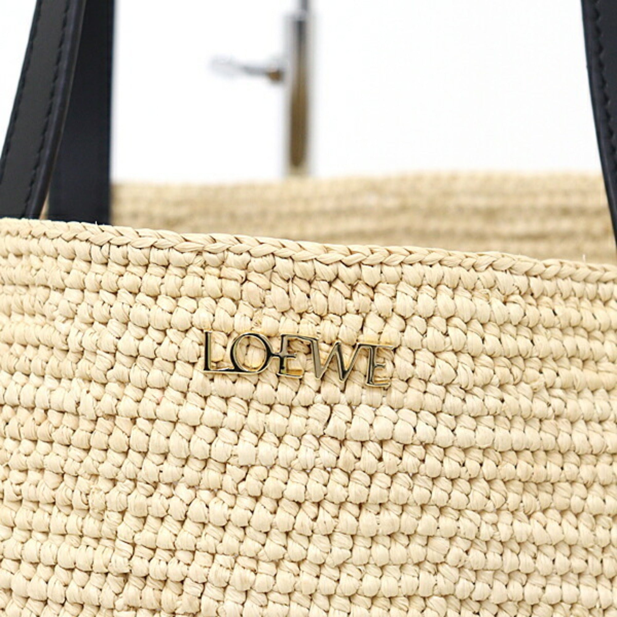 Loewe Raffia Leather Tote Bag (Pre-Owned)