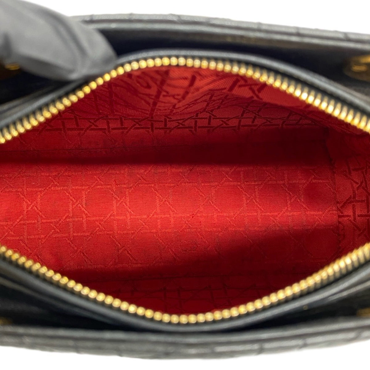 Christian Dior Black Leather Handbag Shoulder Bag (Pre-Owned)