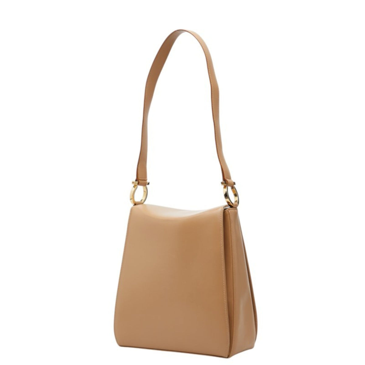 Salvatore Ferragamo Beige Leather Shoulder Bag (Pre-Owned)