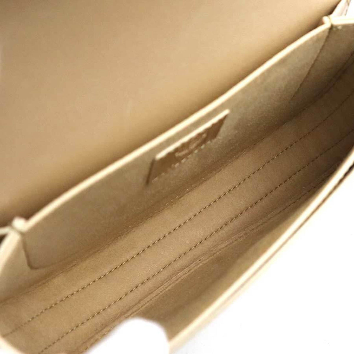 Mcm Gold Leather Shoulder Bag (Pre-Owned)