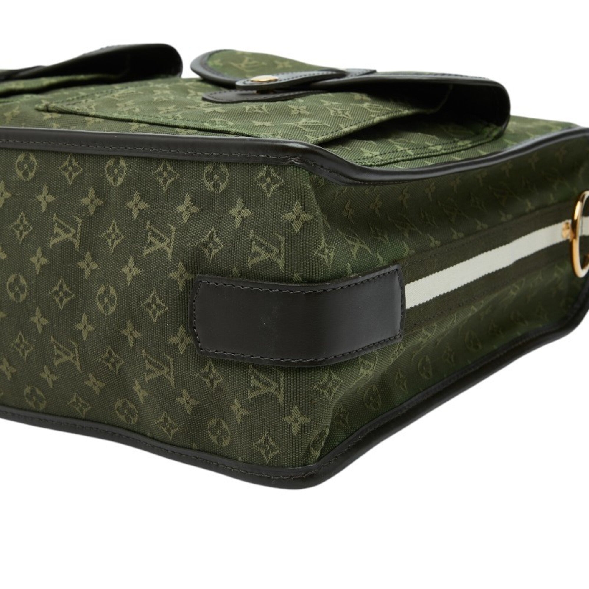 Louis Vuitton Green Tst Khaki Canvas Leather Shoulder Bag Tote Bag (Pre-Owned)