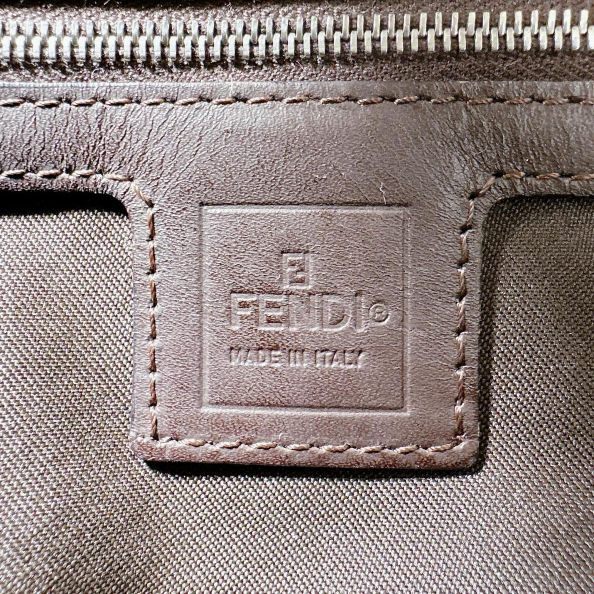 Fendi Brown Zucca Shoulder Bag (Pre-Owned)