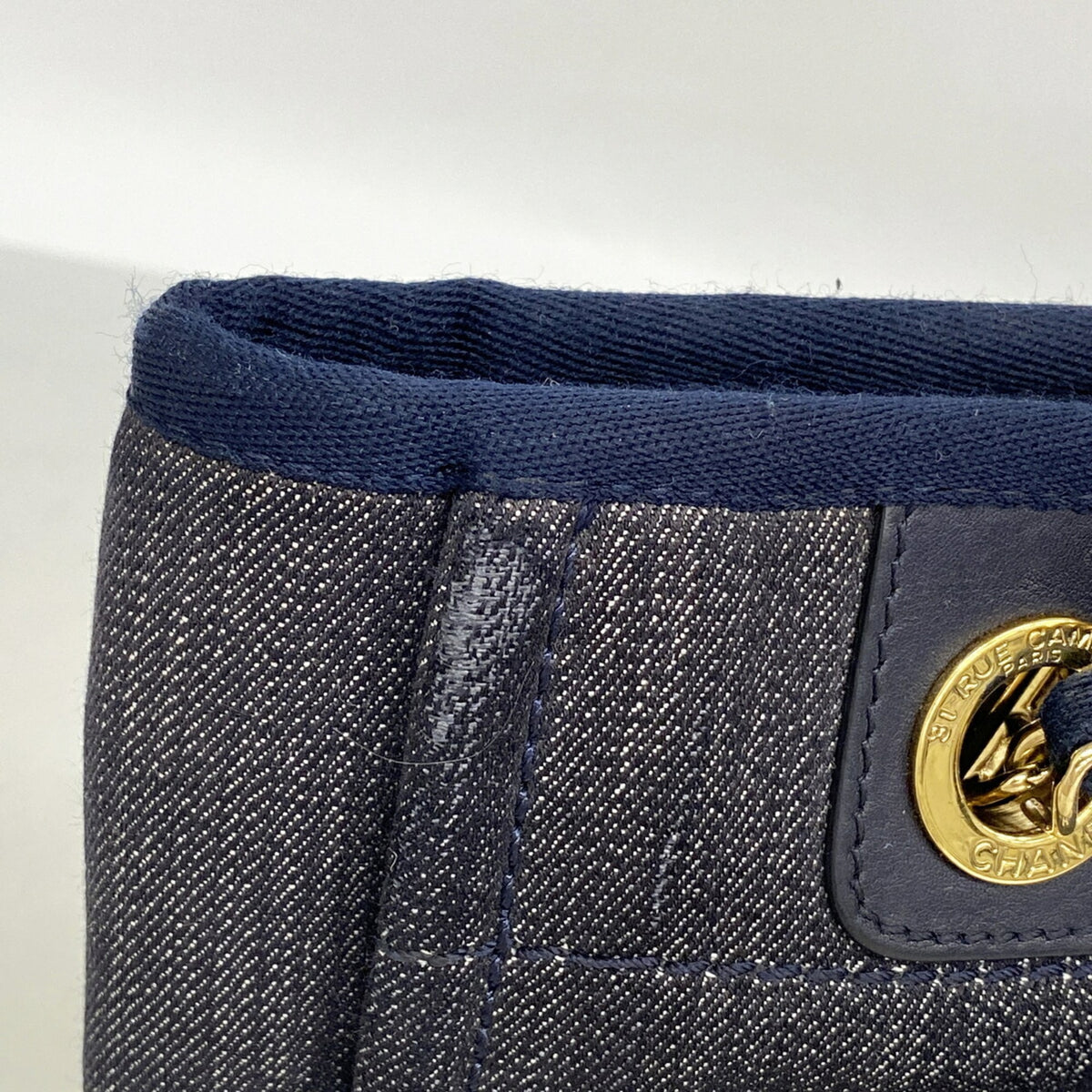 Chanel Navy Denim Tote Bag (Pre-Owned)