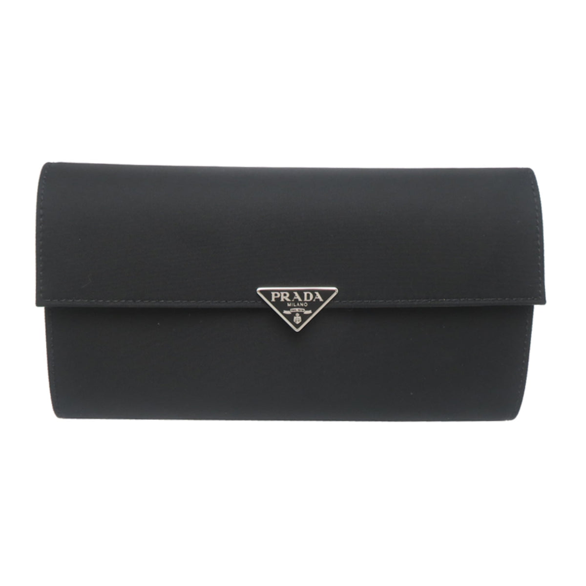 Prada Black Nylon Long Wallet (Bi-Fold) (Pre-Owned)
