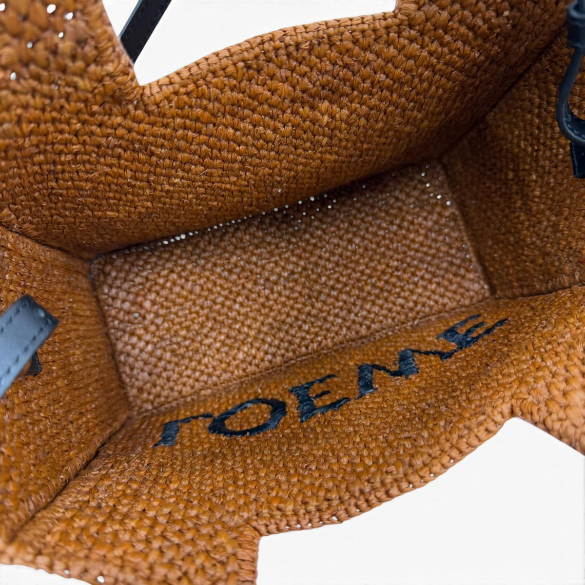 Loewe Gold Raffia Leather Handbag Shoulder Bag (Pre-Owned)