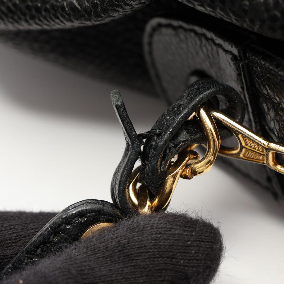 Chanel Black Grained Calfskin Handbag Tote Bag (Pre-Owned)