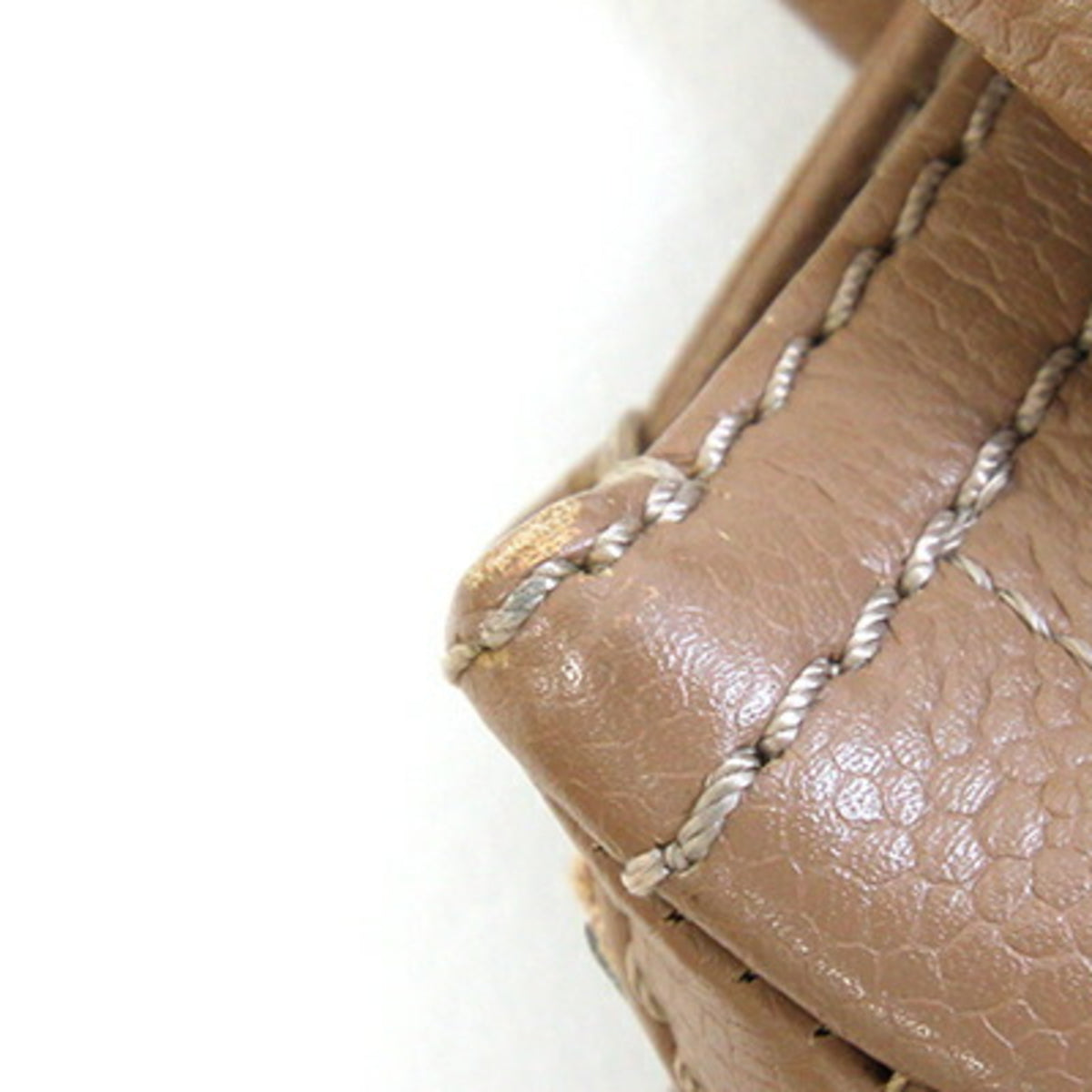 Chanel Beige Grained Calfskin Handbag (Pre-Owned)
