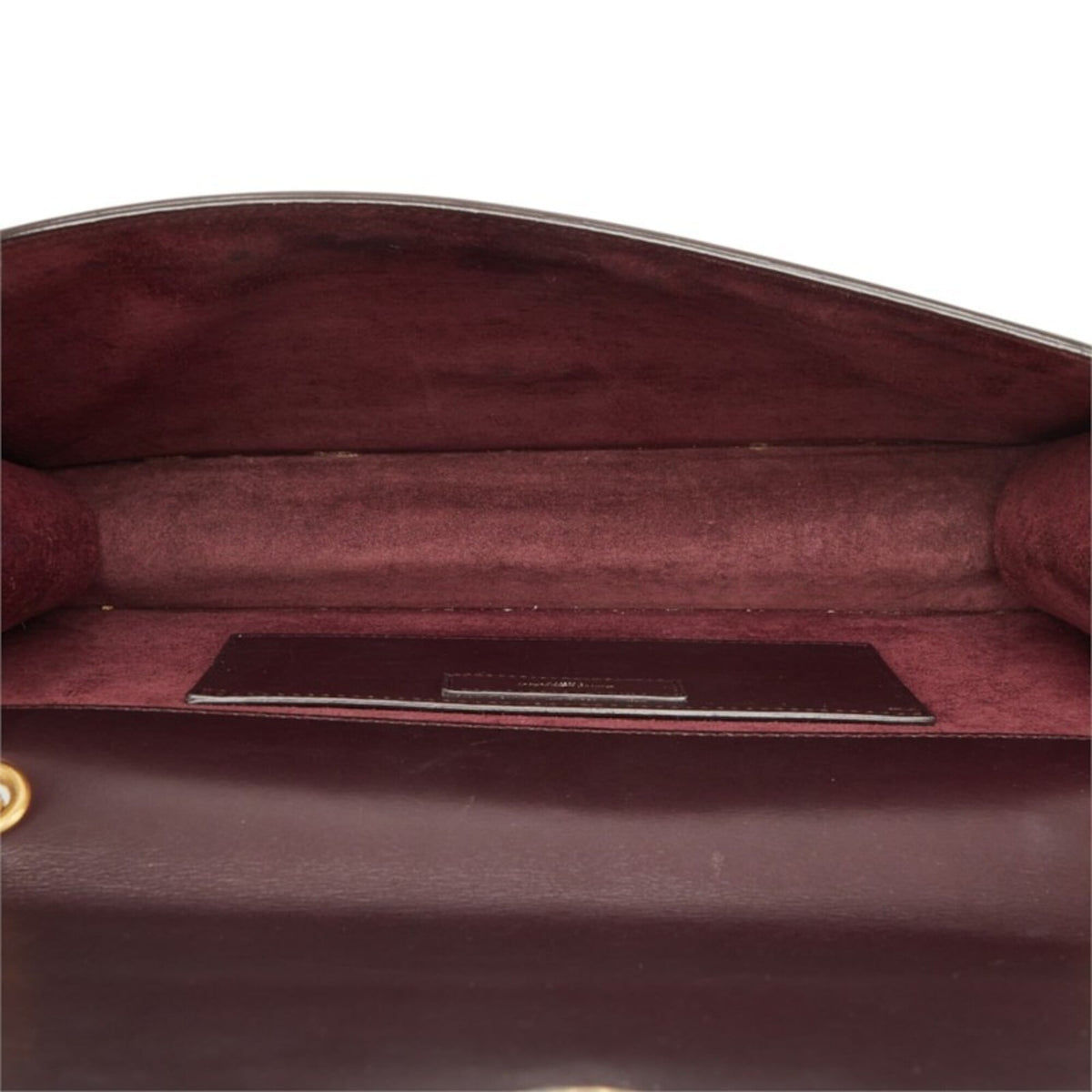 Saint Laurent Red Color Wine Leather Shoulder Bag (Pre-Owned)