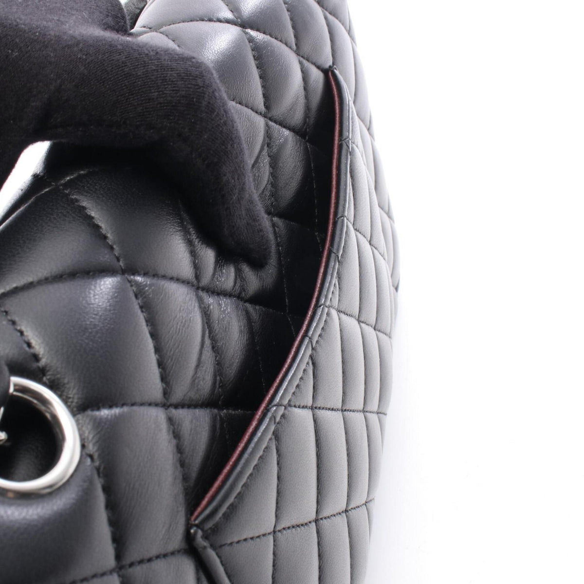 Chanel Black Leather Handbag Shoulder Bag (Pre-Owned)
