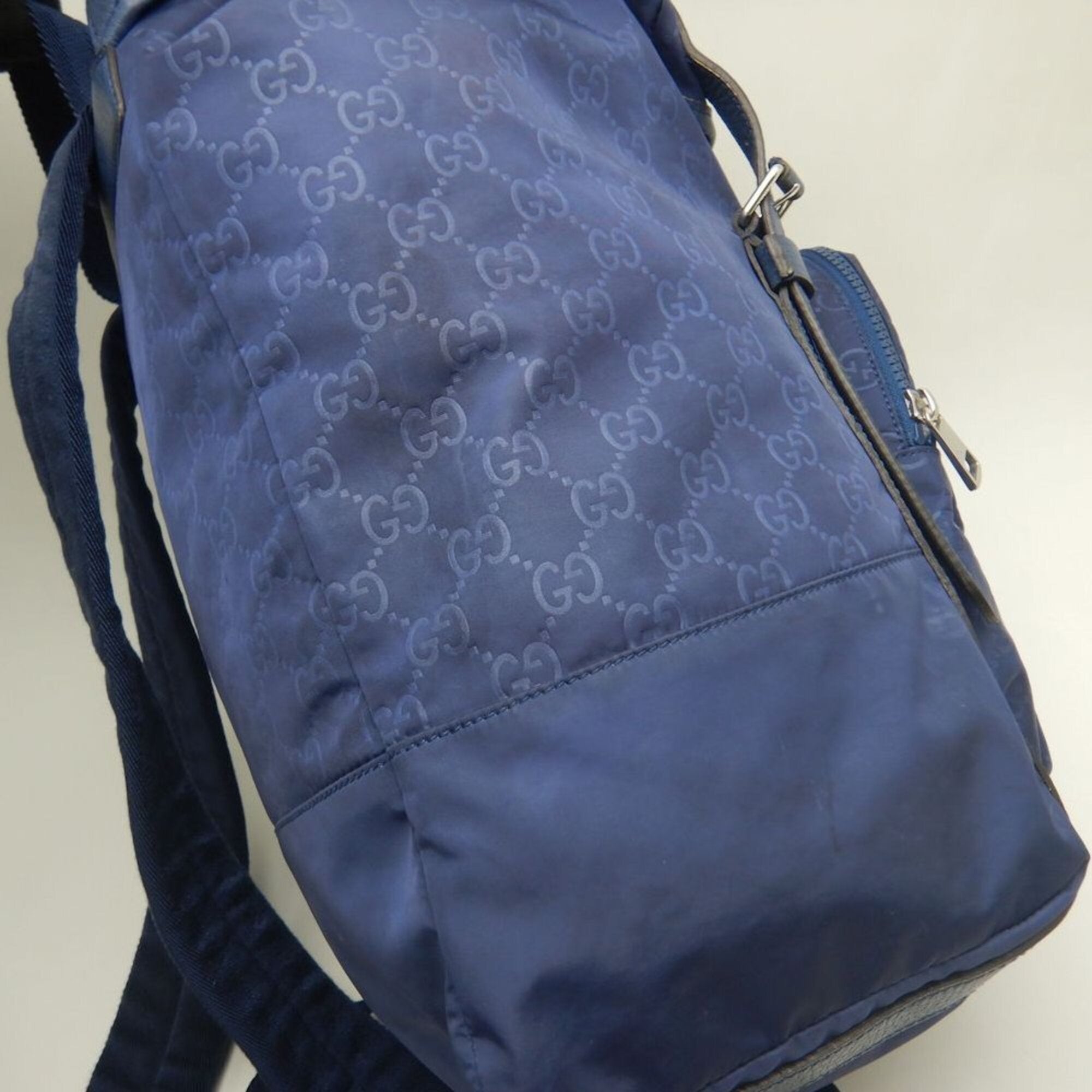 Gucci Navy Nylon Backpack (Pre-Owned)