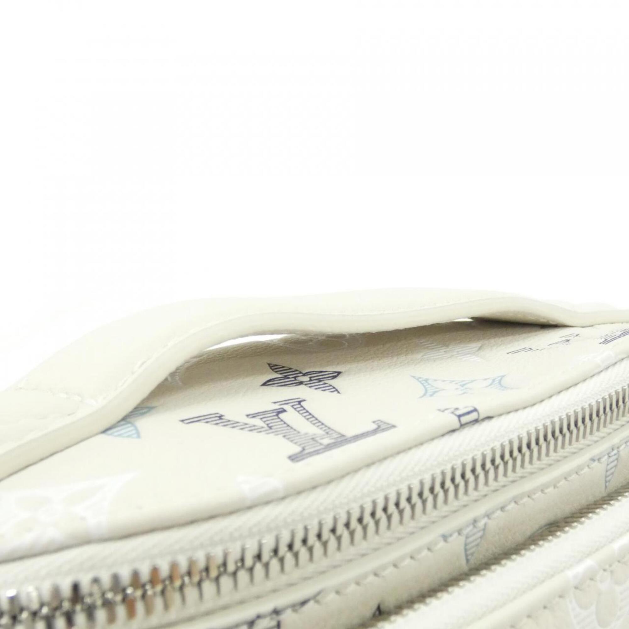 Louis Vuitton White Leather Handbag Sling Bag (Pre-Owned)