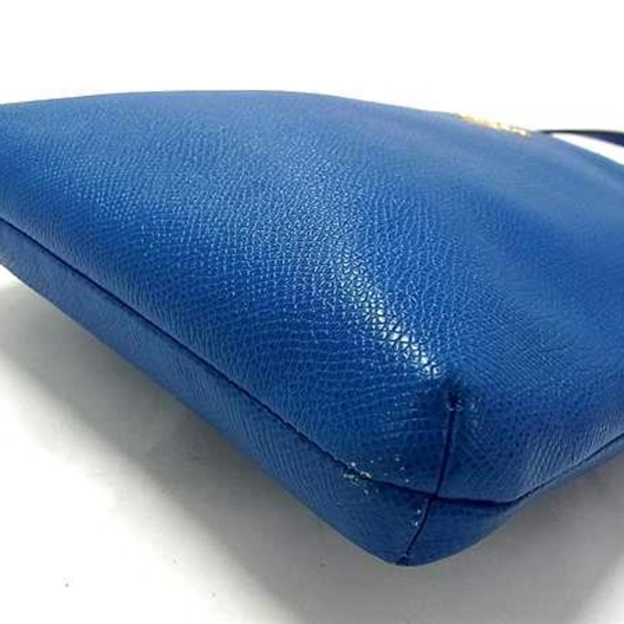 Coach Blue Leather Handbag Shoulder Bag Tote Bag (Pre-Owned)