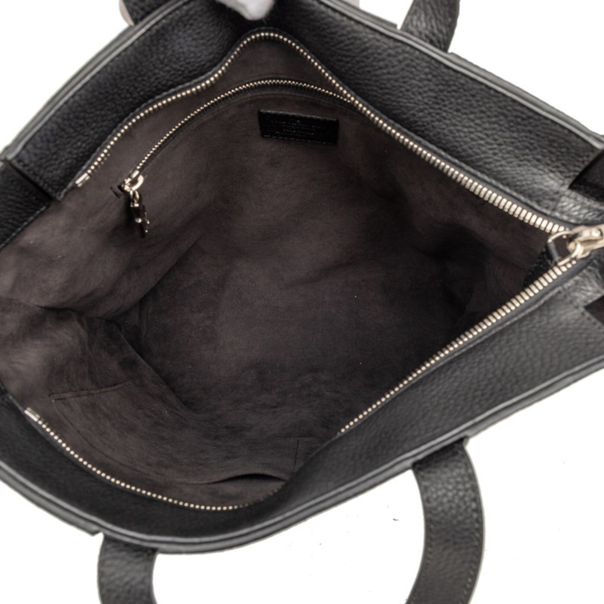 Louis Vuitton Black Leather Shoulder Bag Tote Bag (Pre-Owned)