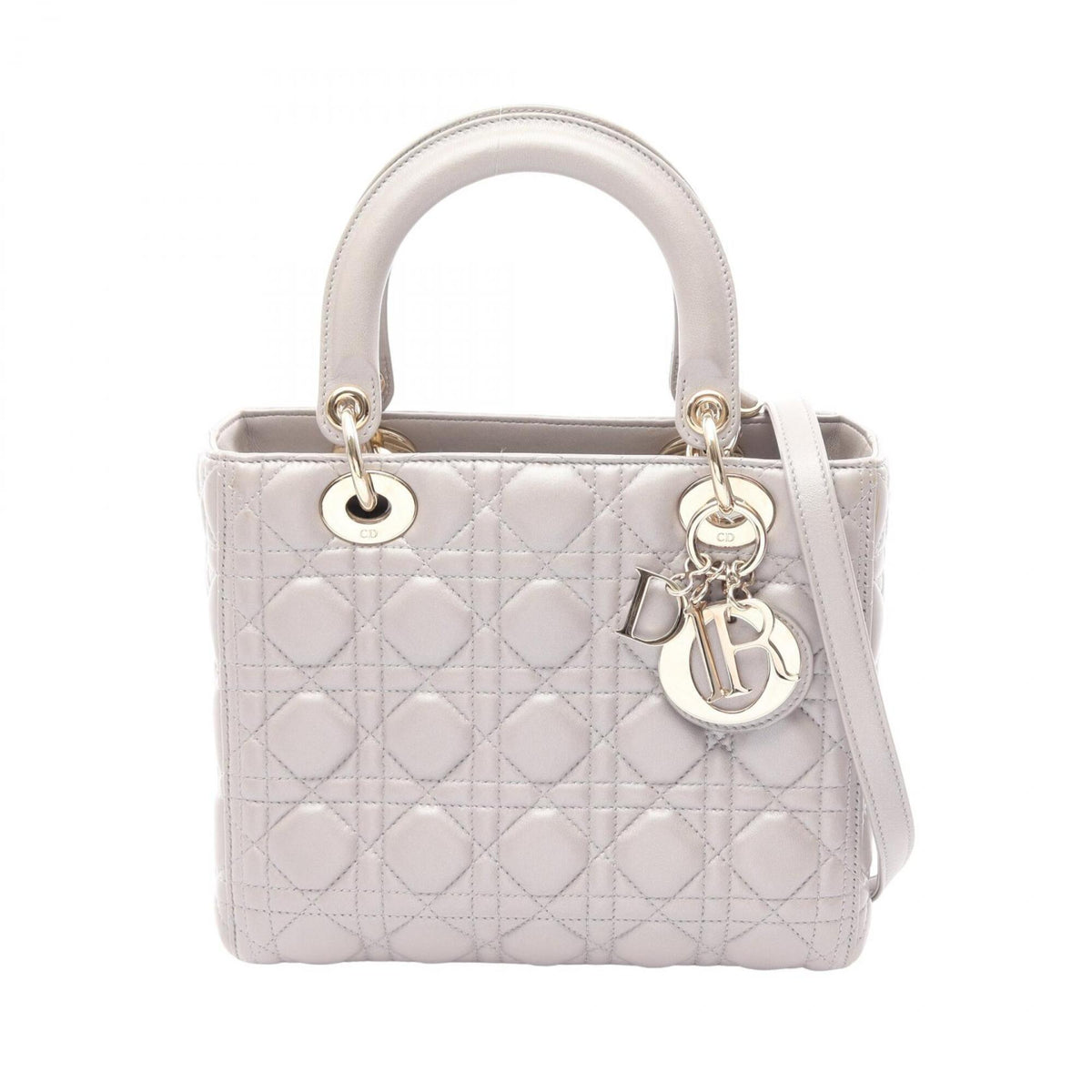 Christian Dior Gray Leather Handbag (Pre-Owned)
