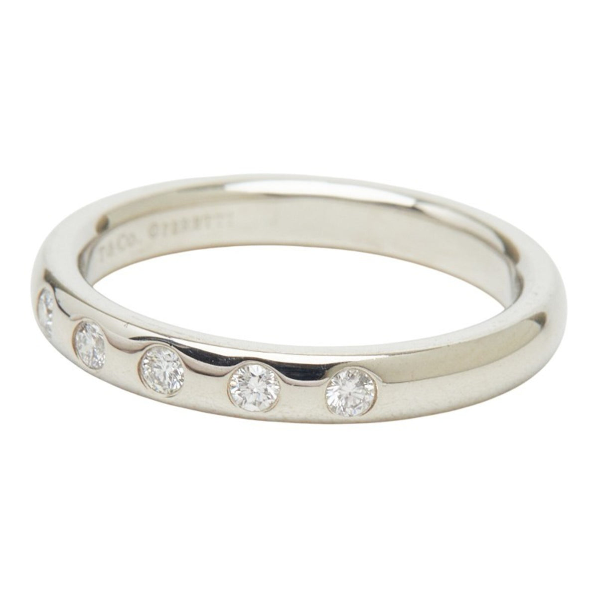 Tiffany Platinum Platinum 950 Band Ring (Pre-Owned)