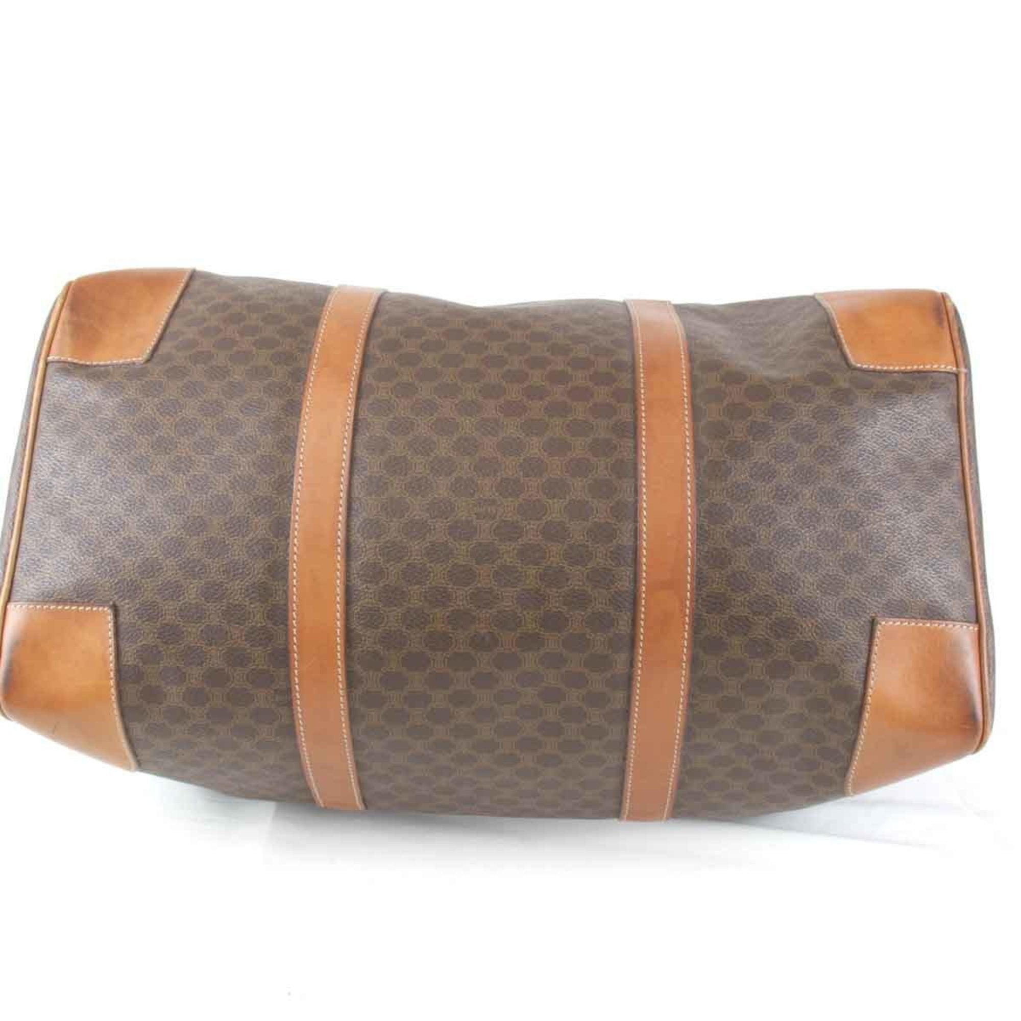 Celine Brown Pvc Leather Boston Bag (Pre-Owned)