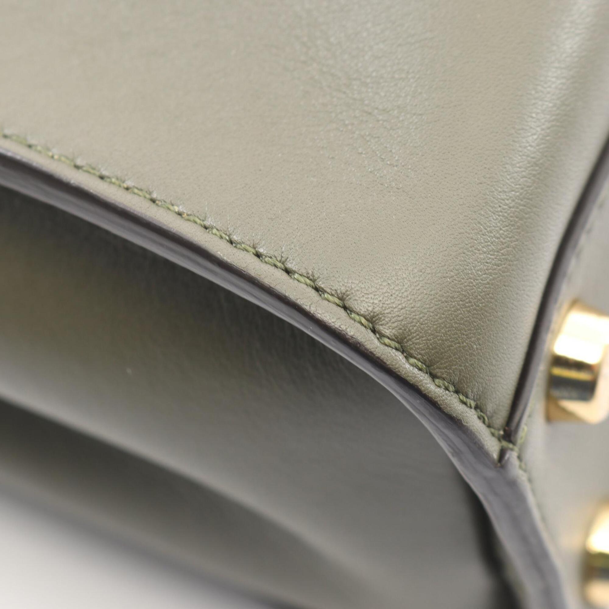Fendi Khaki Leather Handbag (Pre-Owned)