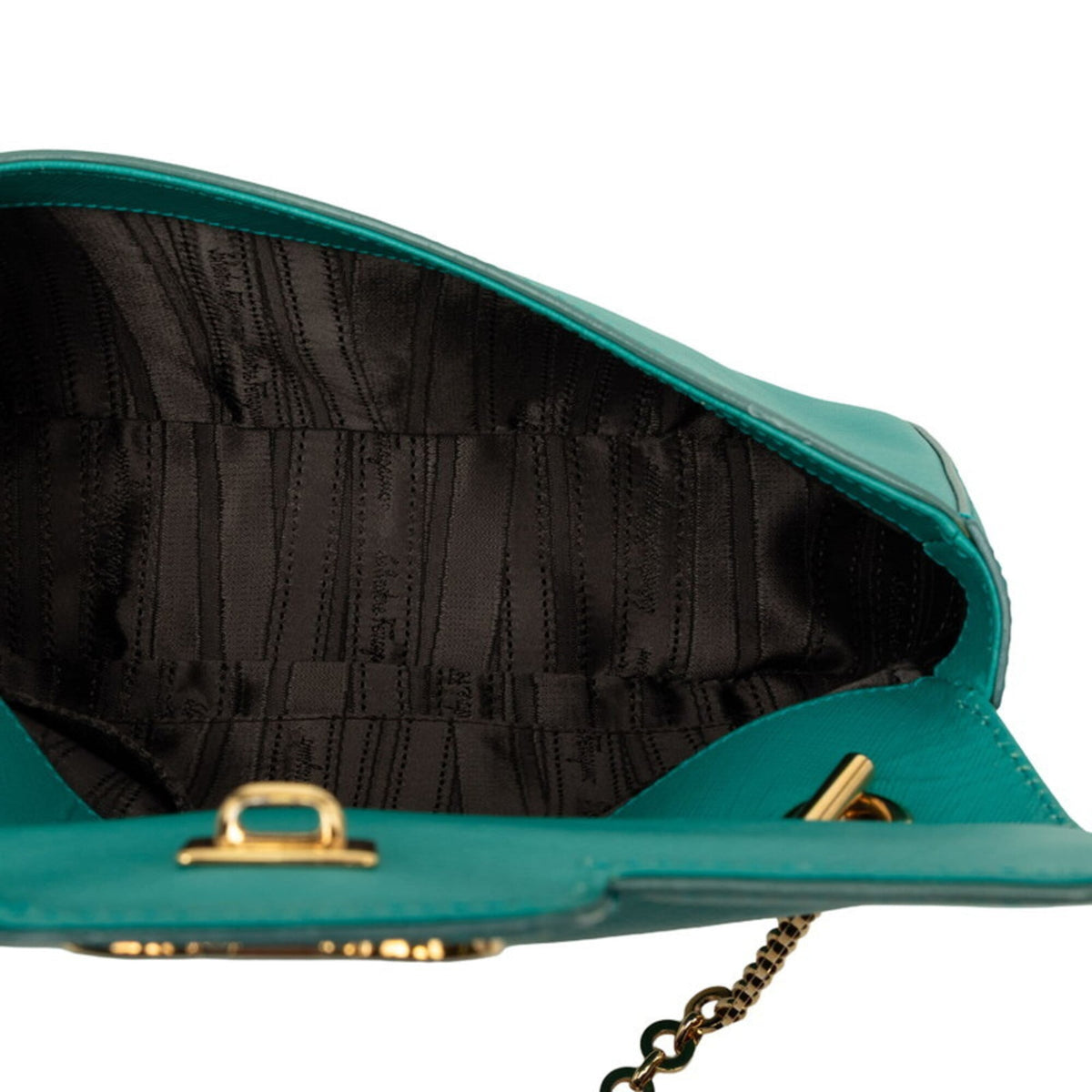 Salvatore Ferragamo Green Leather Handbag (Pre-Owned)