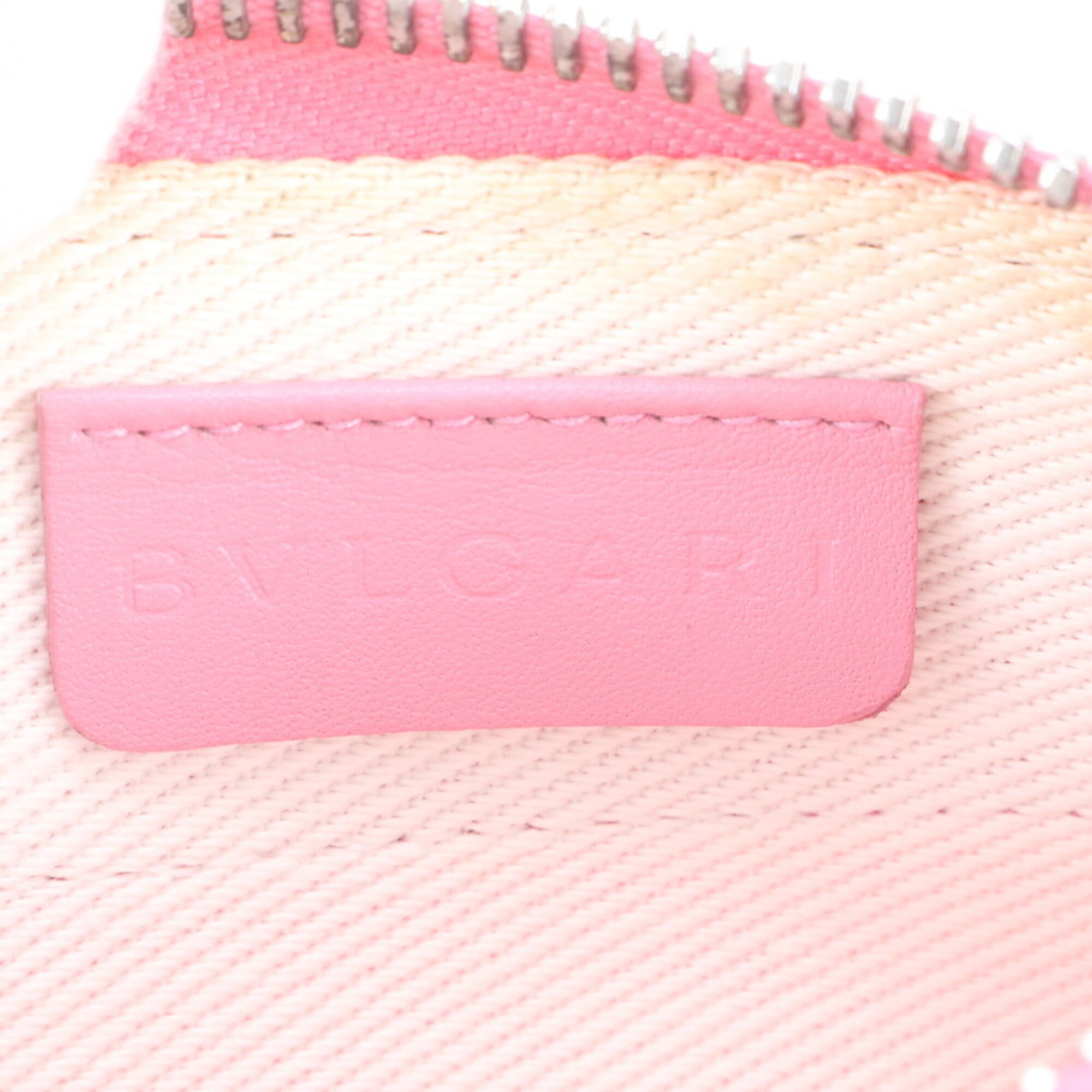 Bvlgari Pink Leather Canvas Shoulder Bag (Pre-Owned)
