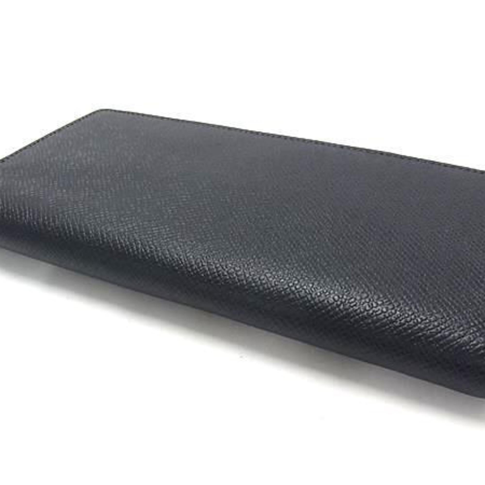 Louis Vuitton Ardoise Black Taiga Leather Long Wallet (Bi-Fold) (Pre-Owned)