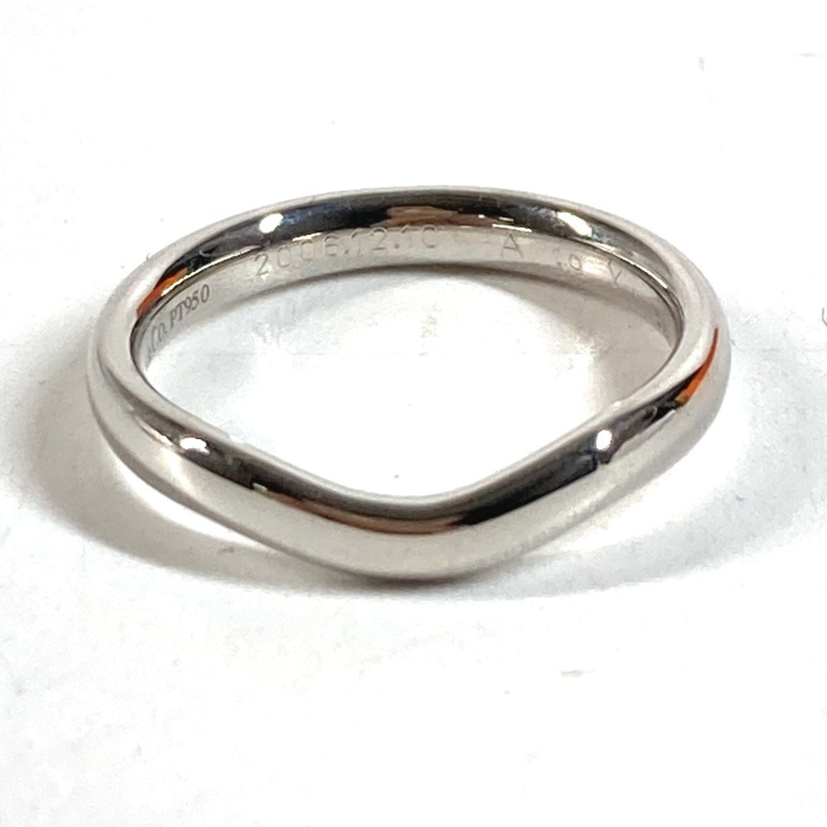Tiffany Silver Platinum 950 Band Ring (Pre-Owned)