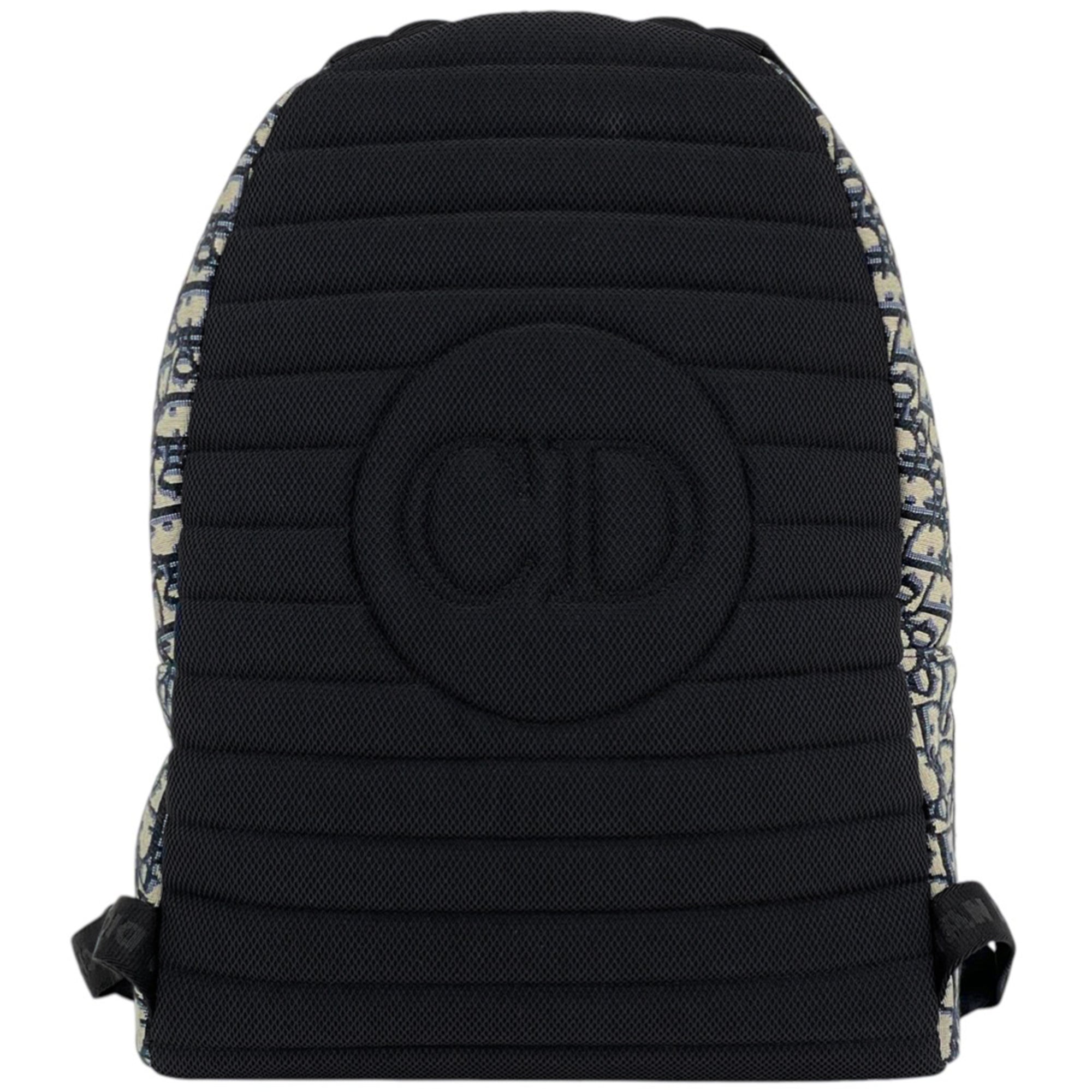 Christian Dior Black Blue Canvas Leather Backpack (Pre-Owned)