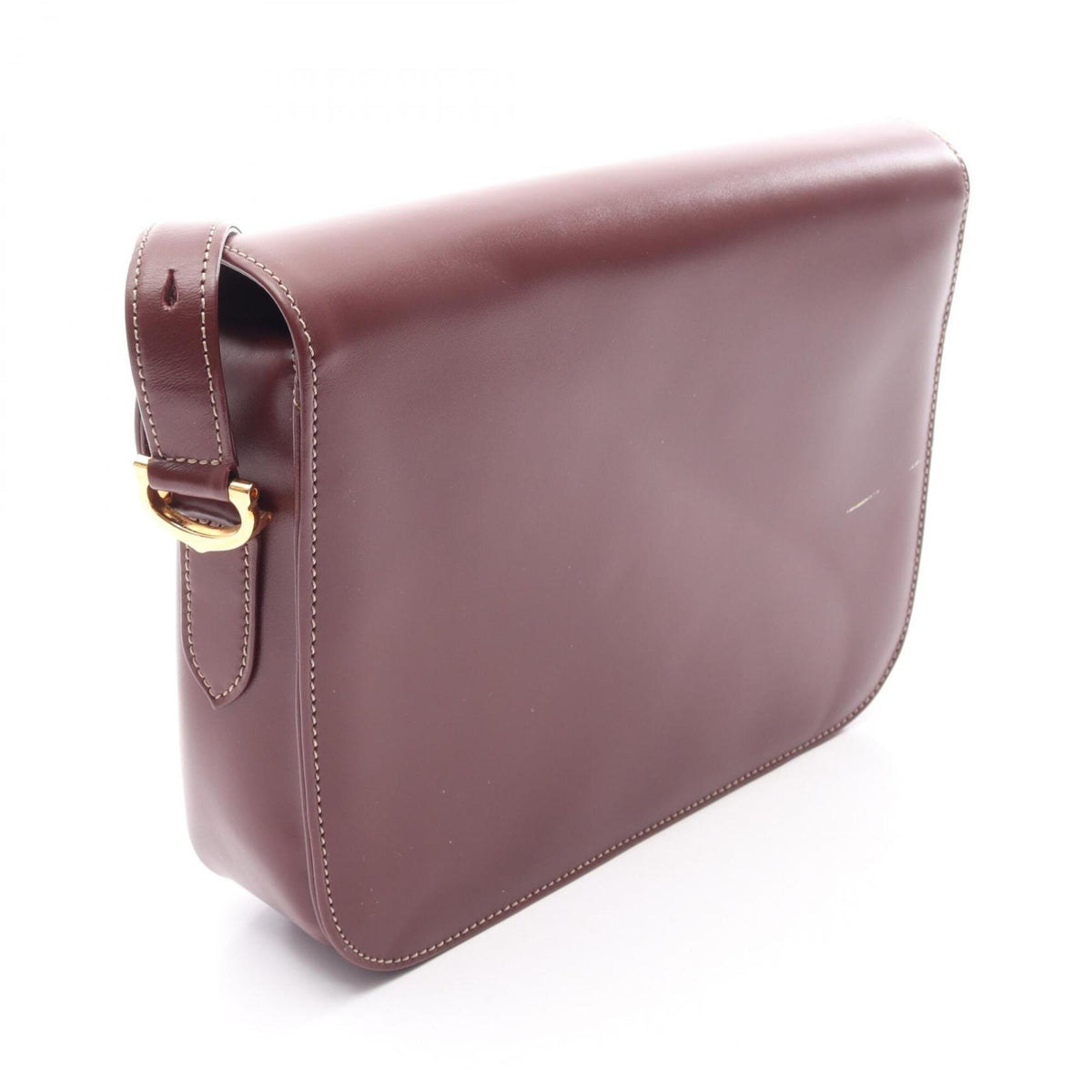 Cartier Bordeaux Leather Shoulder Bag (Pre-Owned)