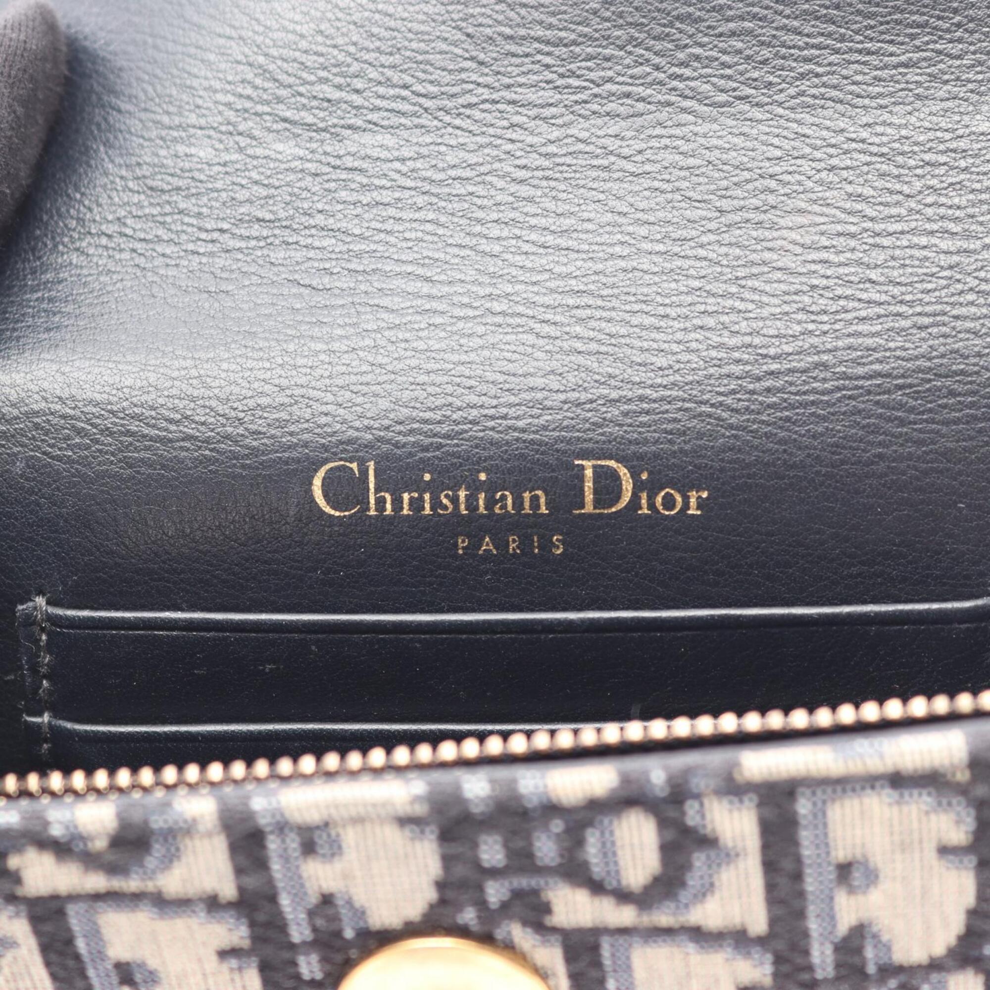 Christian Dior Ivory Navy Canvas Leather Fanny Pack Handbag Saddle Bag (Pre-Owned)