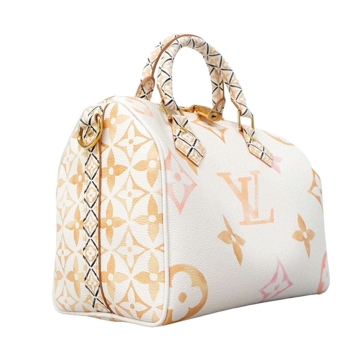 Louis Vuitton Beige White Handbag (Pre-Owned)