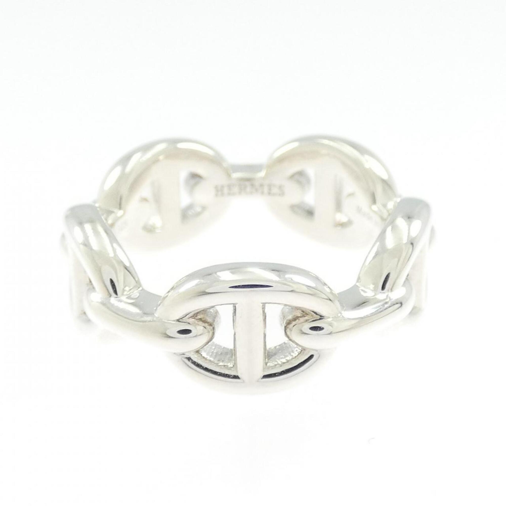 Hermes Silver 925 Band Ring (Pre-Owned)