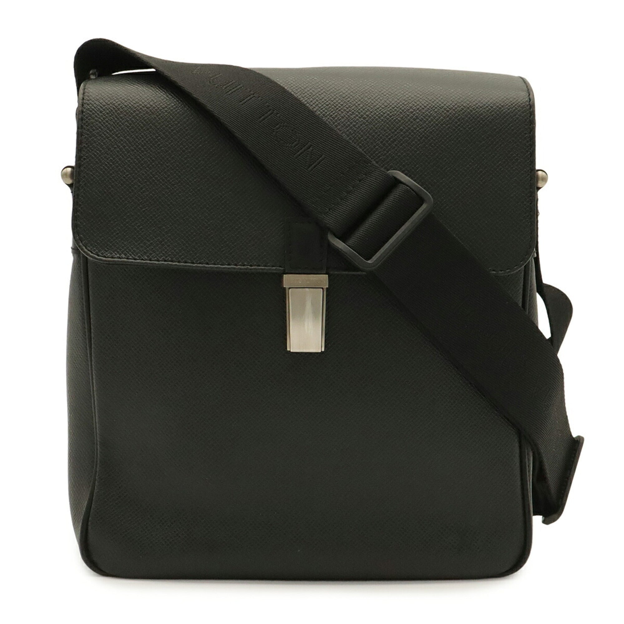 Louis Vuitton Ardoise Black Taiga Leather Shoulder Bag (Pre-Owned)